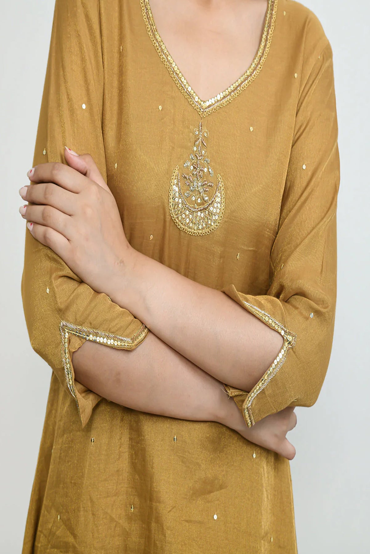 Fareedan Tissue Chanderi Suit