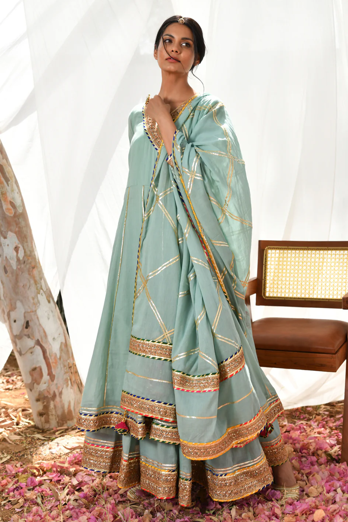 Mint Atrangi Anarkali Set