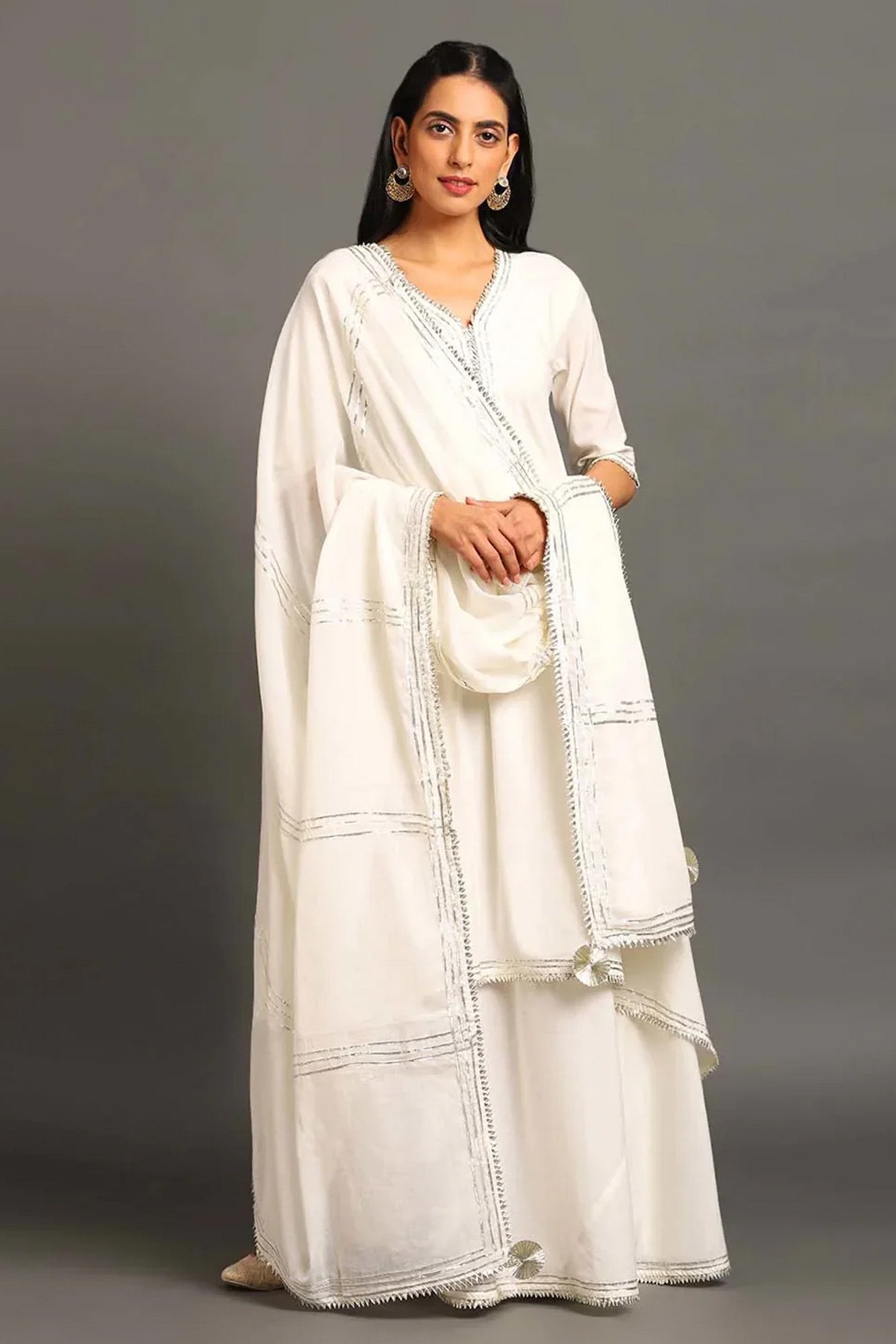 White Zara Double Layered Dress