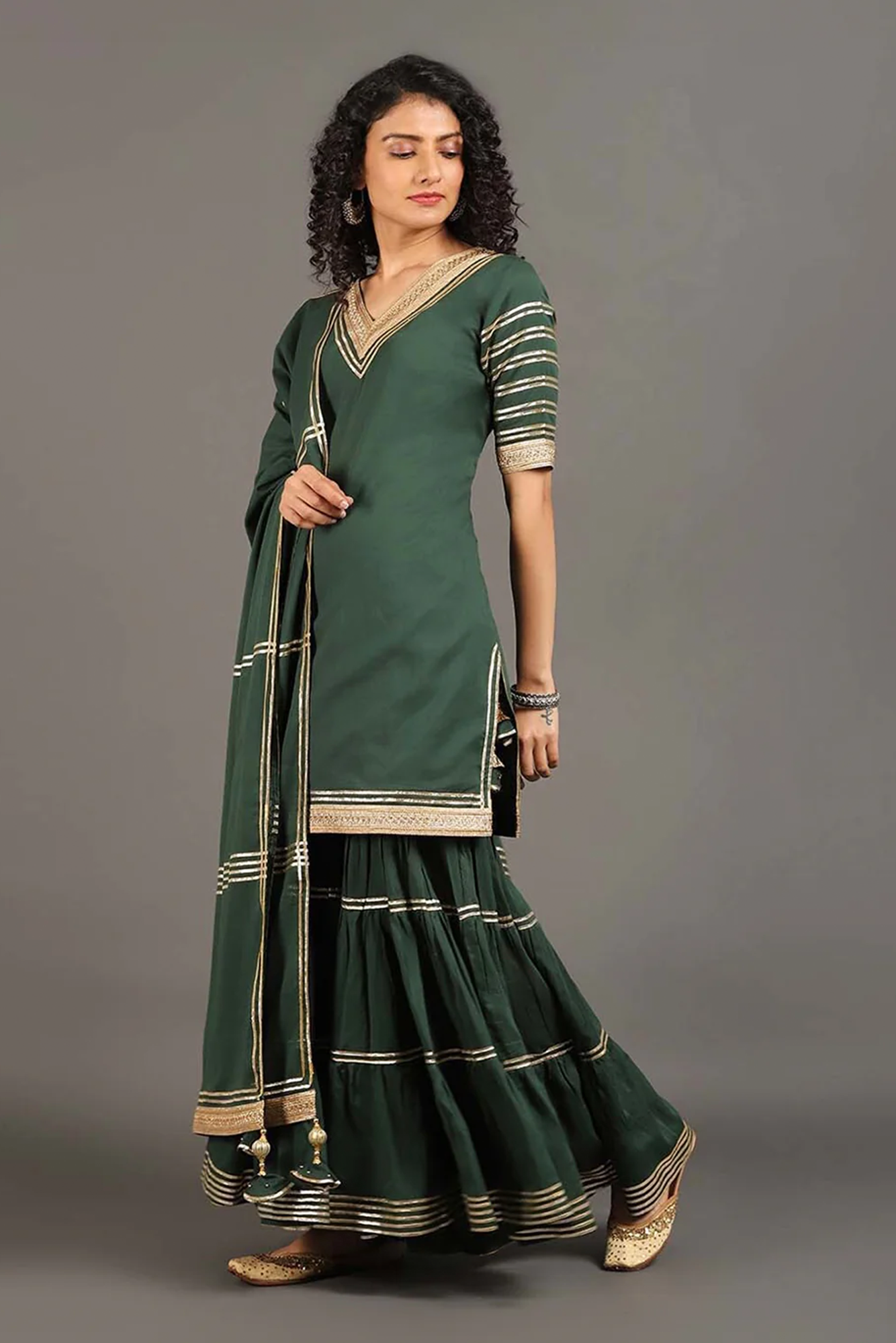 Panna Short Kurta Garara Set