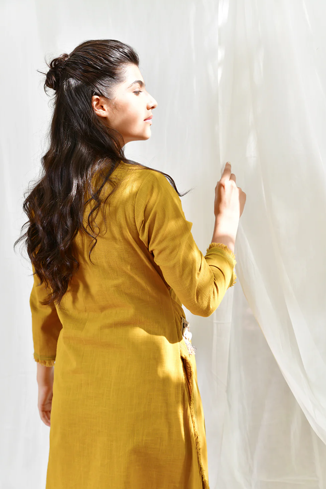 Mustard Sufi Aza Boho Dress