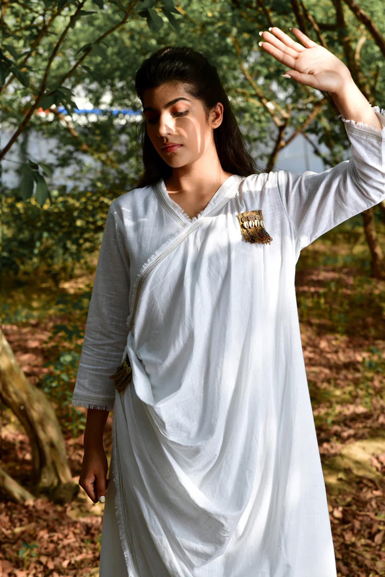 White Sufi Aza Boho Dress