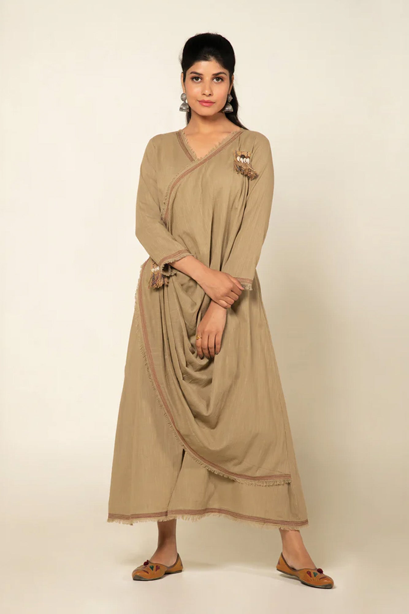 Beige Sufi Aza Boho Dress