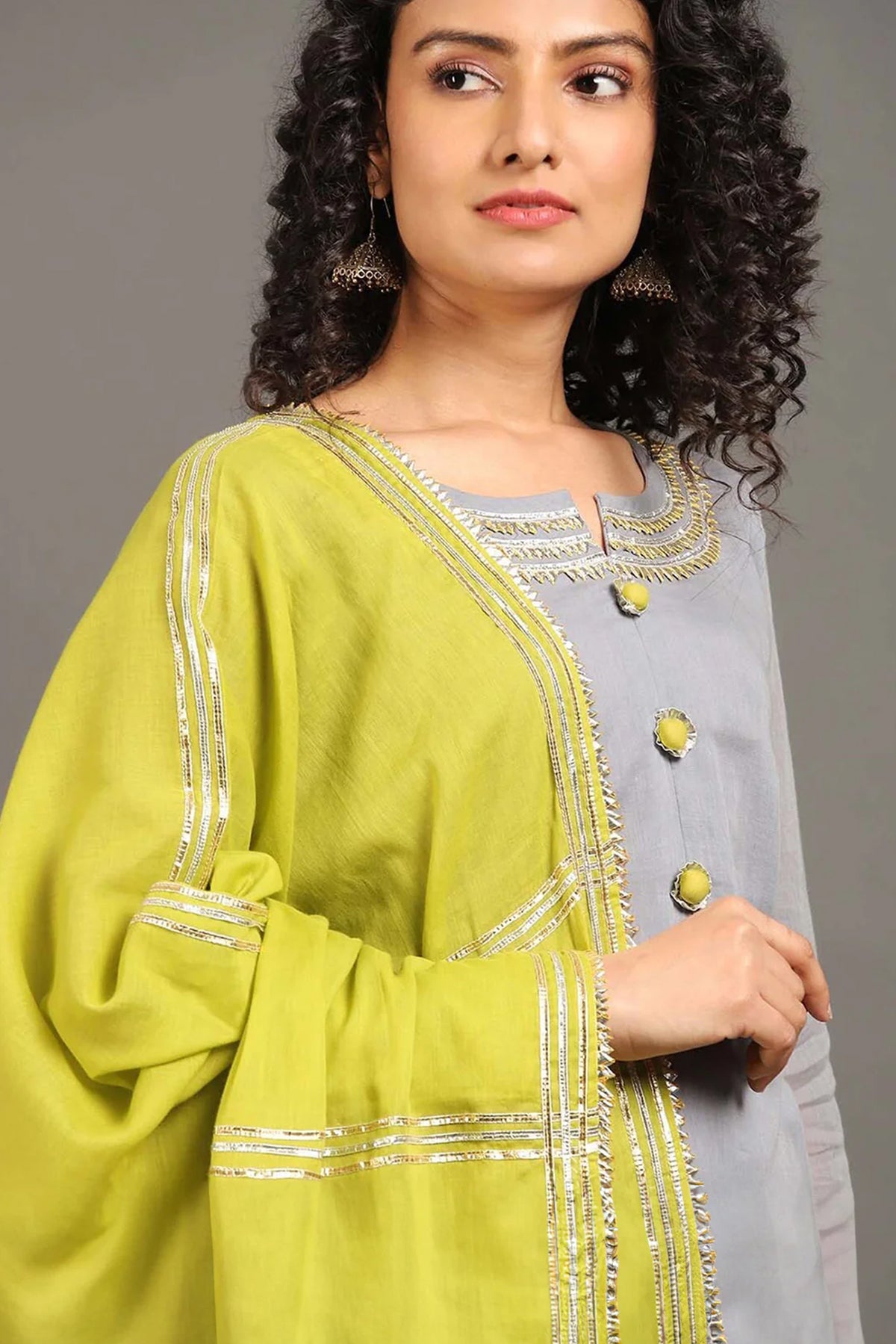 Grey Mehar Kurta Sharara Set