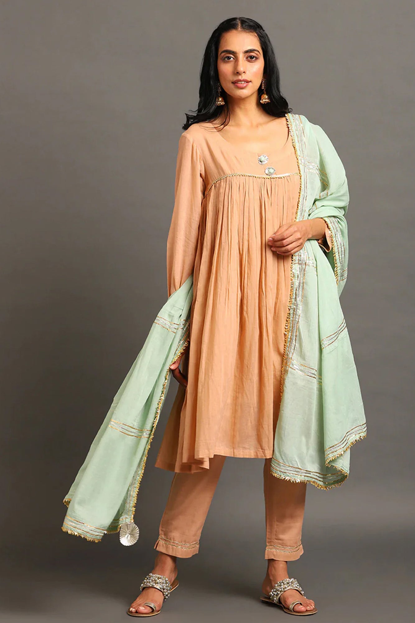 Peach Suhani Kurta Set