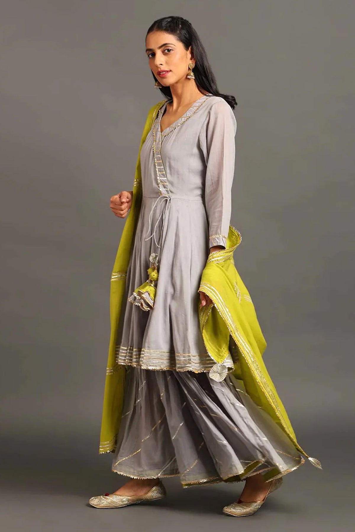 Grey Gul Angarkha Set