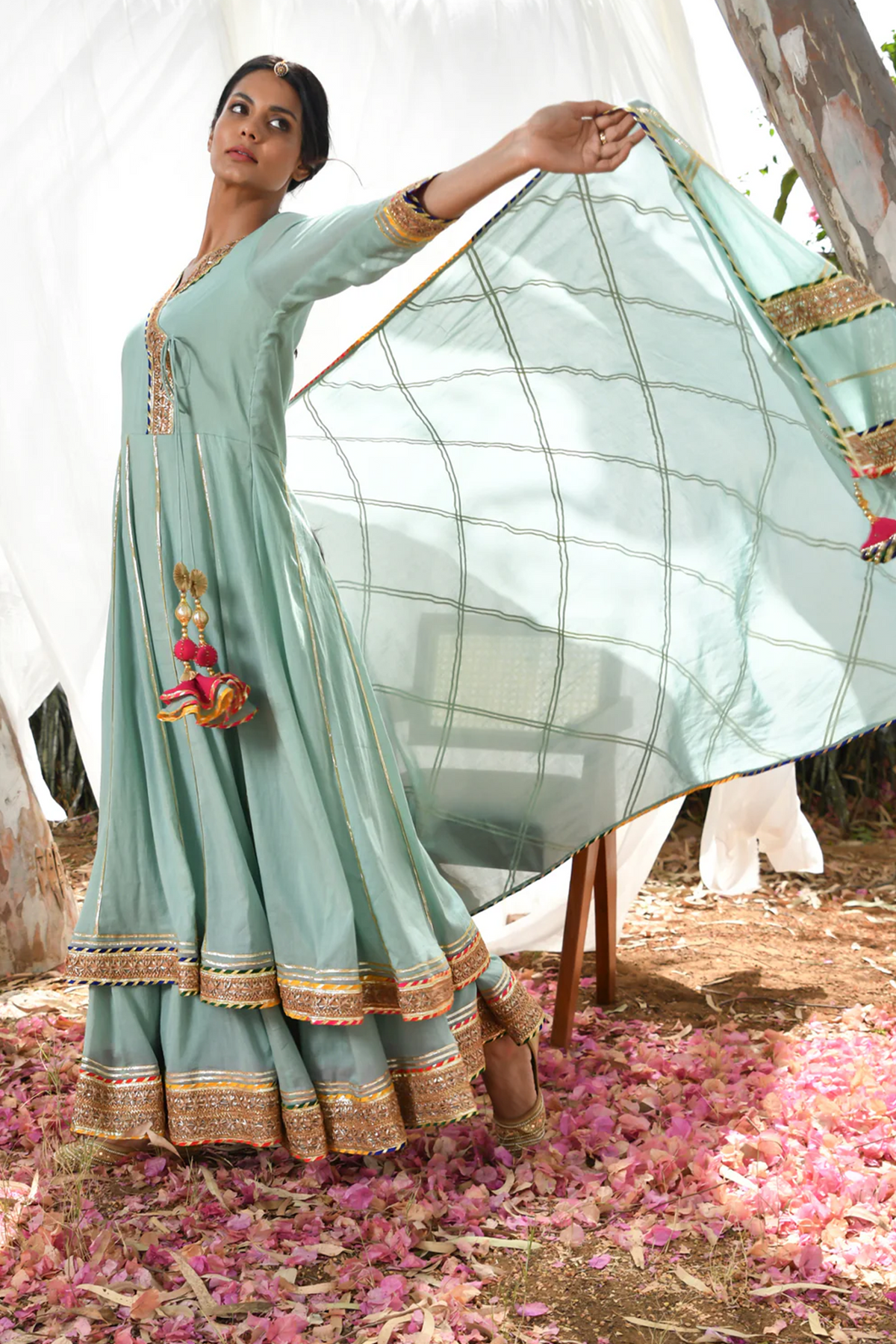 Mint Atrangi Anarkali Set