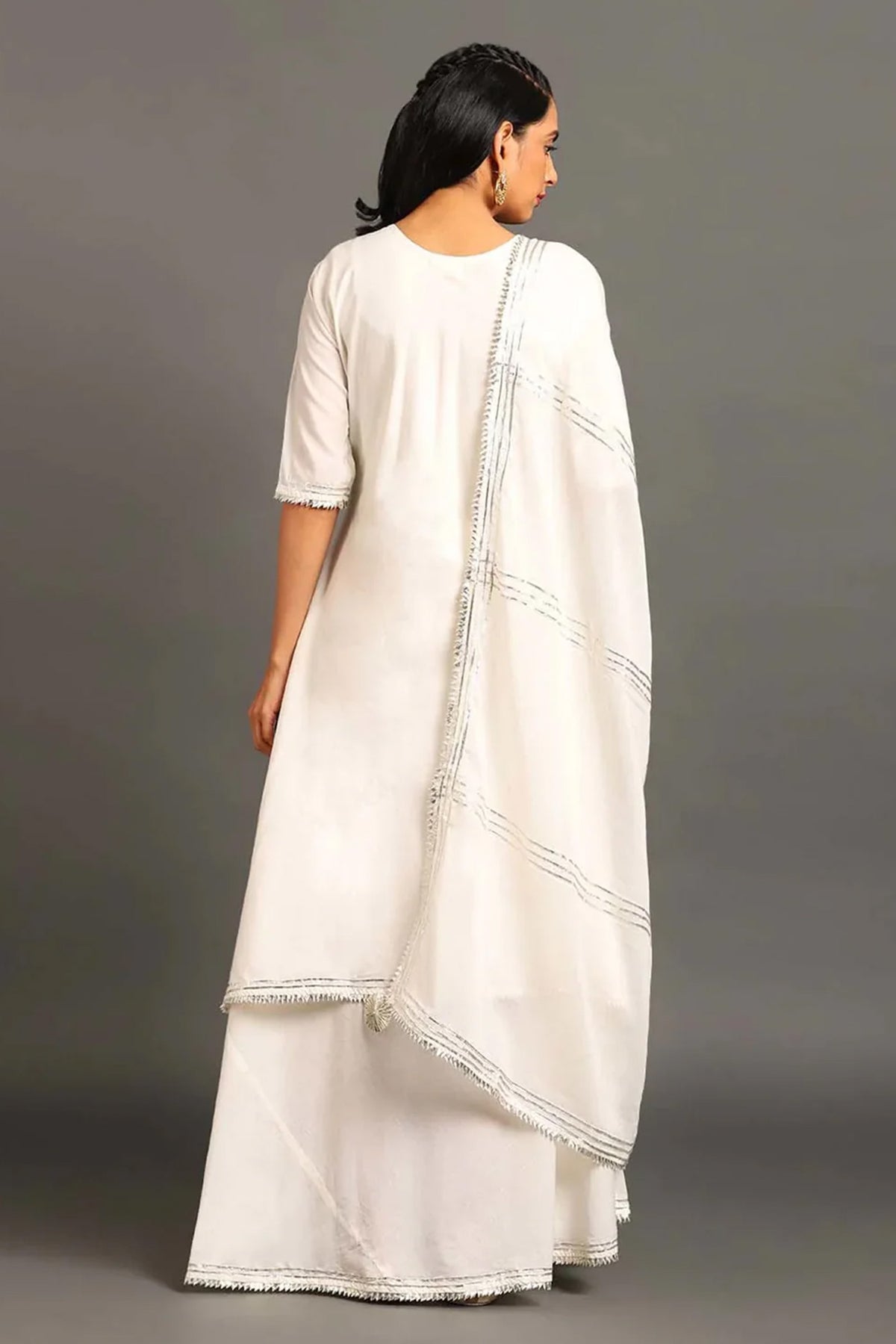White Zara Double Layered Dress