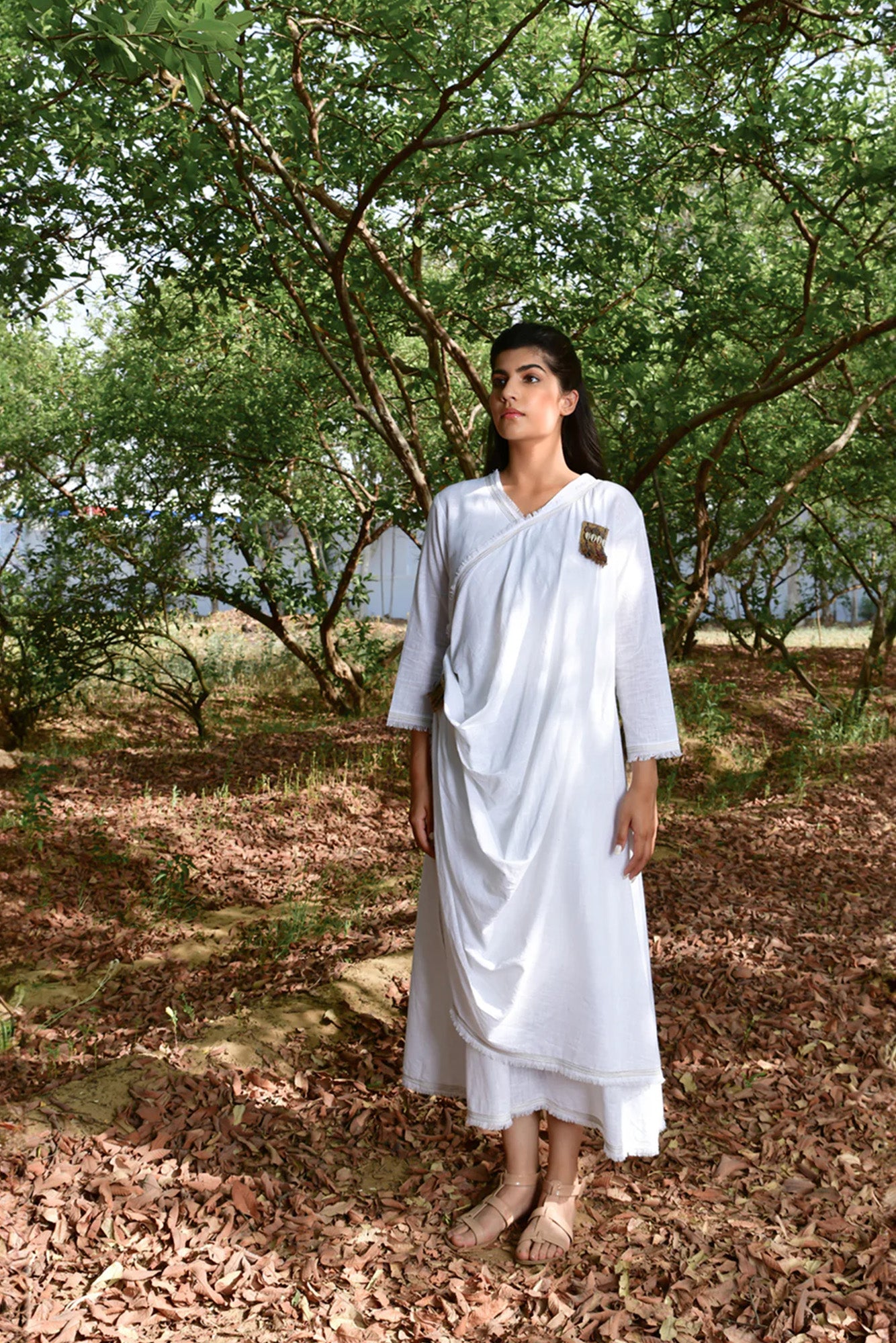 White Sufi Aza Boho Dress