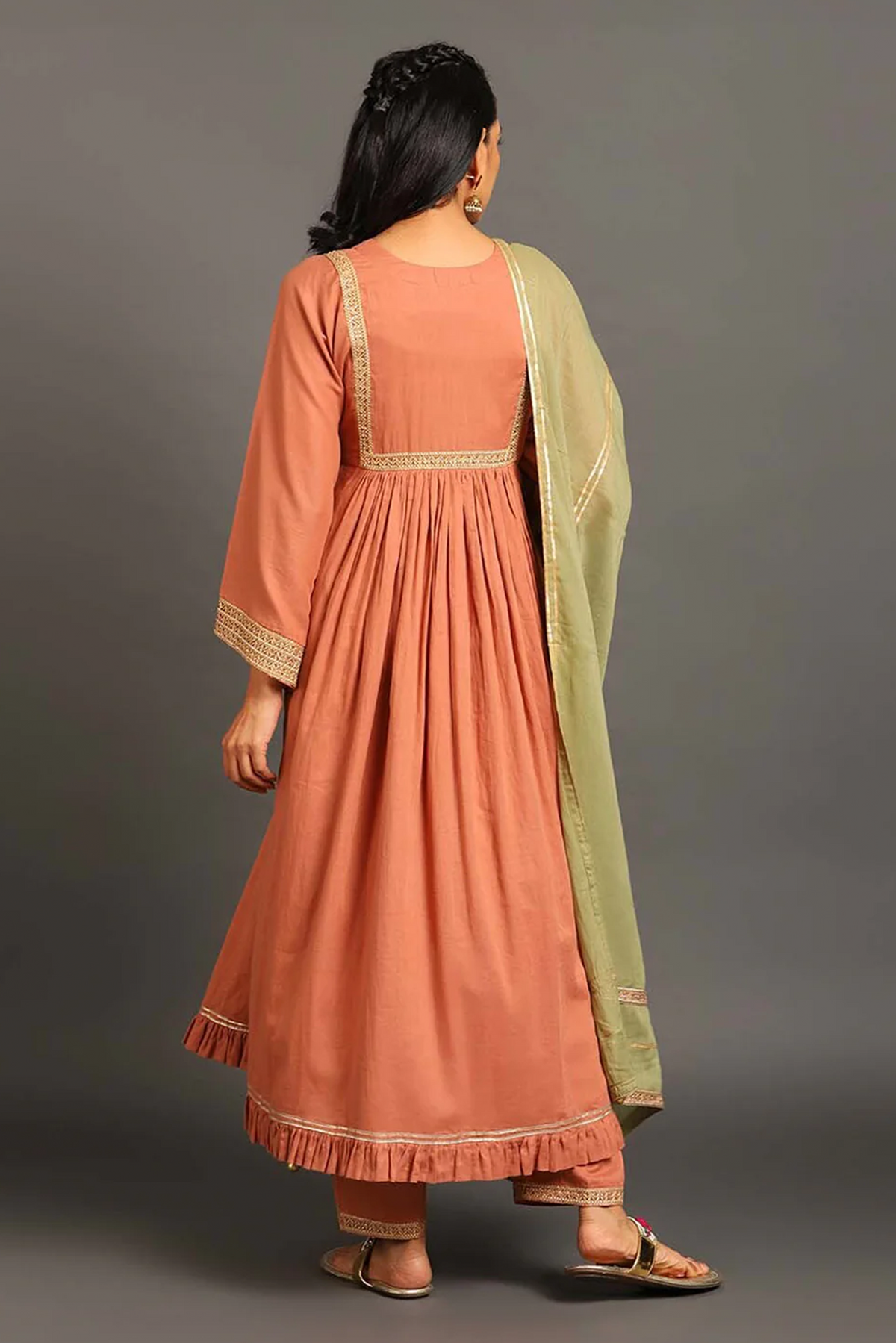 Rust Haseena Kurta Set
