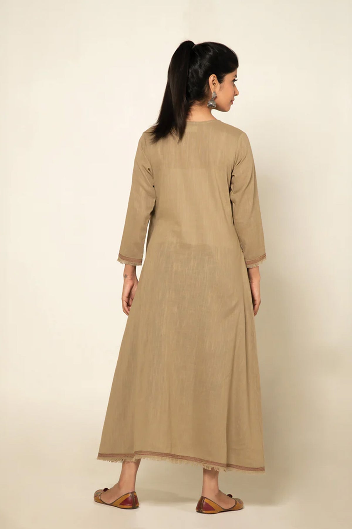 Beige Sufi Aza Boho Dress