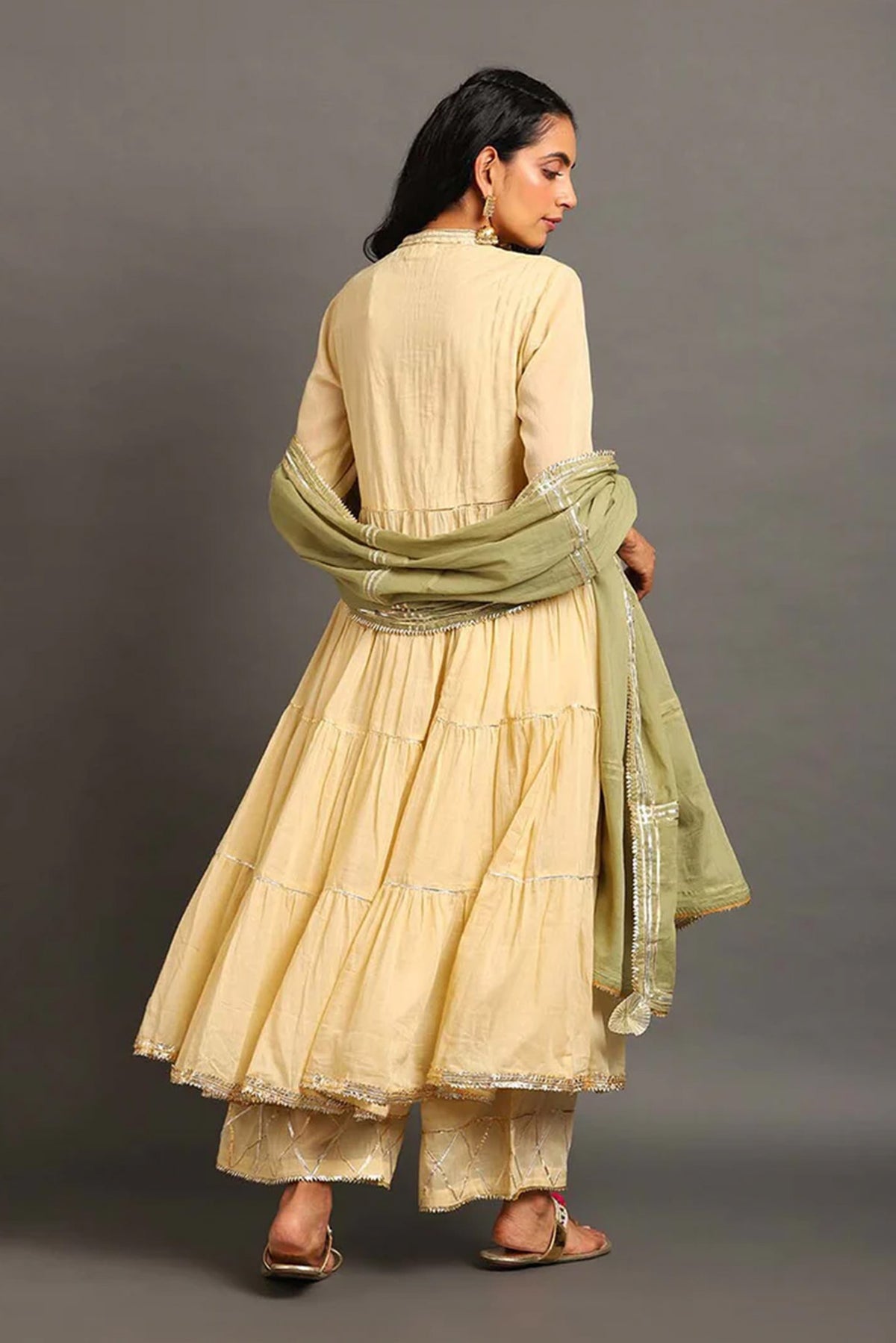 Cream Fizaa Kurta Set