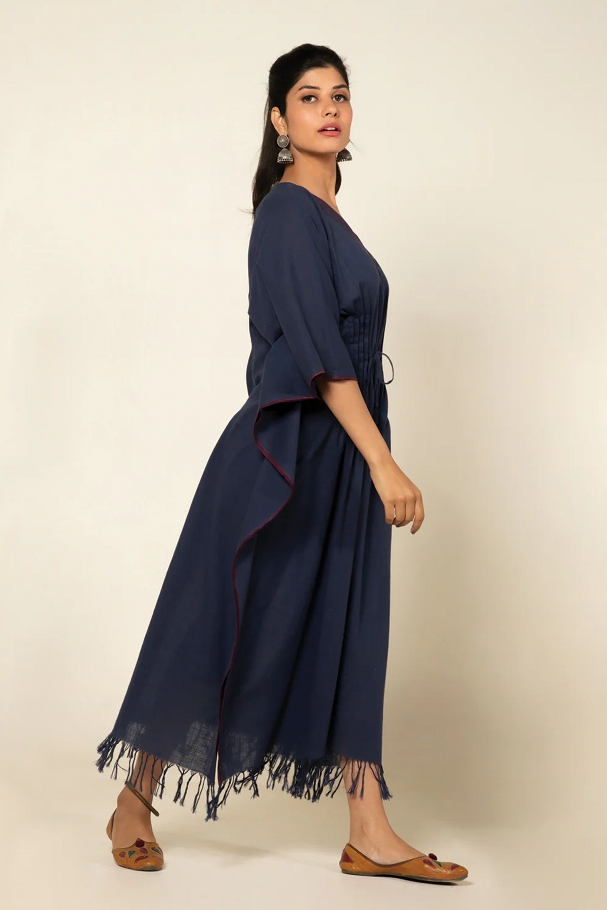 Navy Blue Sufi Asmi Kaftan Dress