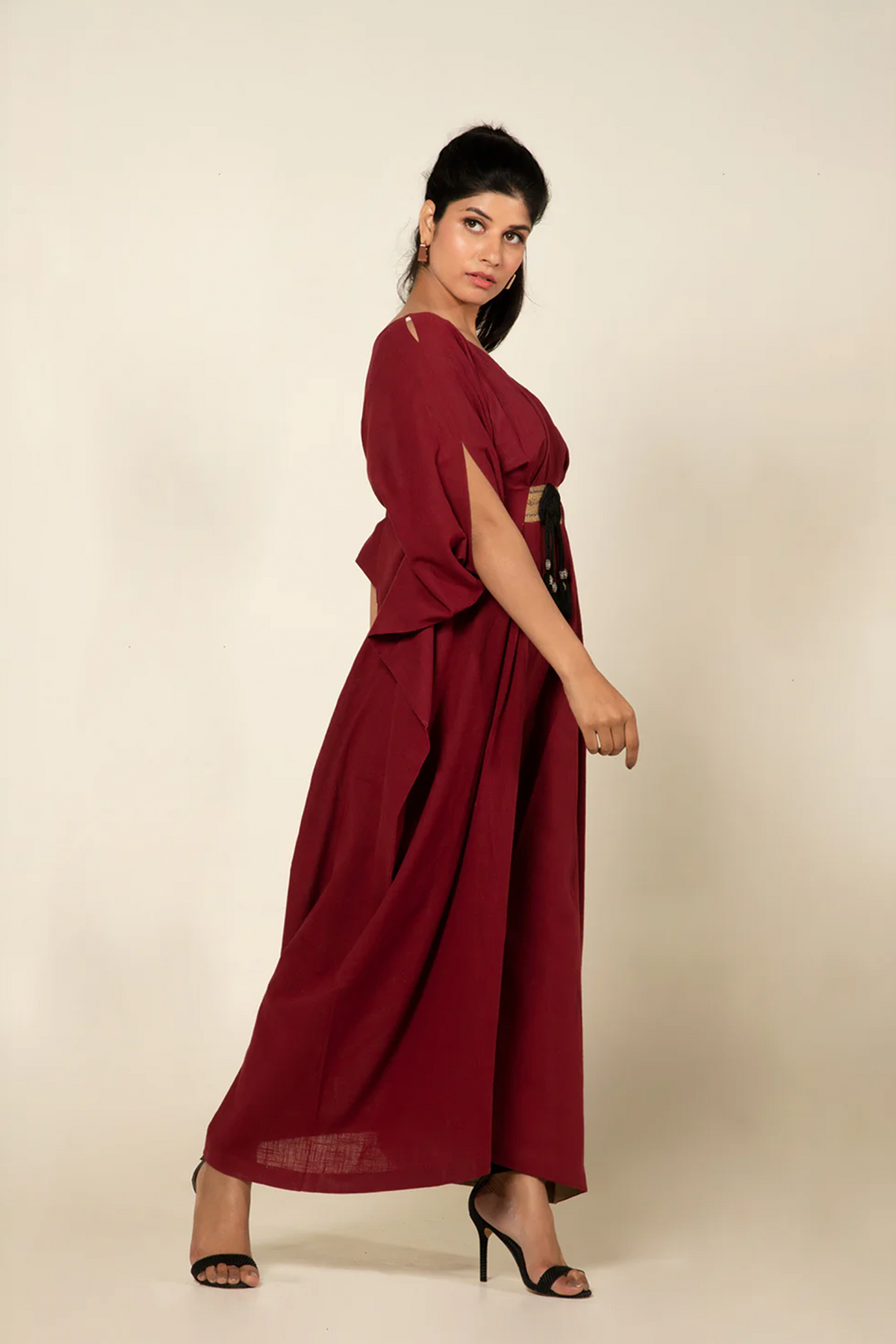 Maroon Boho Chic Long Jumpsuit