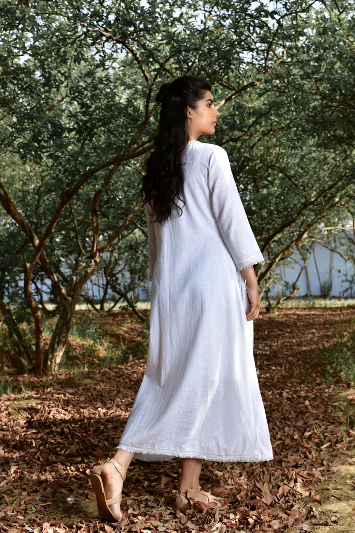 White Sufi Aza Boho Dress