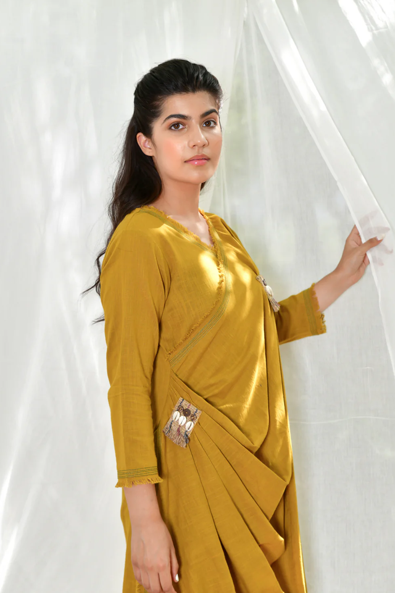 Mustard Sufi Aza Boho Dress
