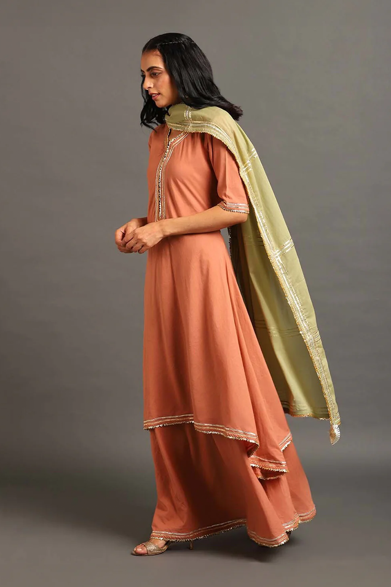 Rust Zara Double Layered Dress