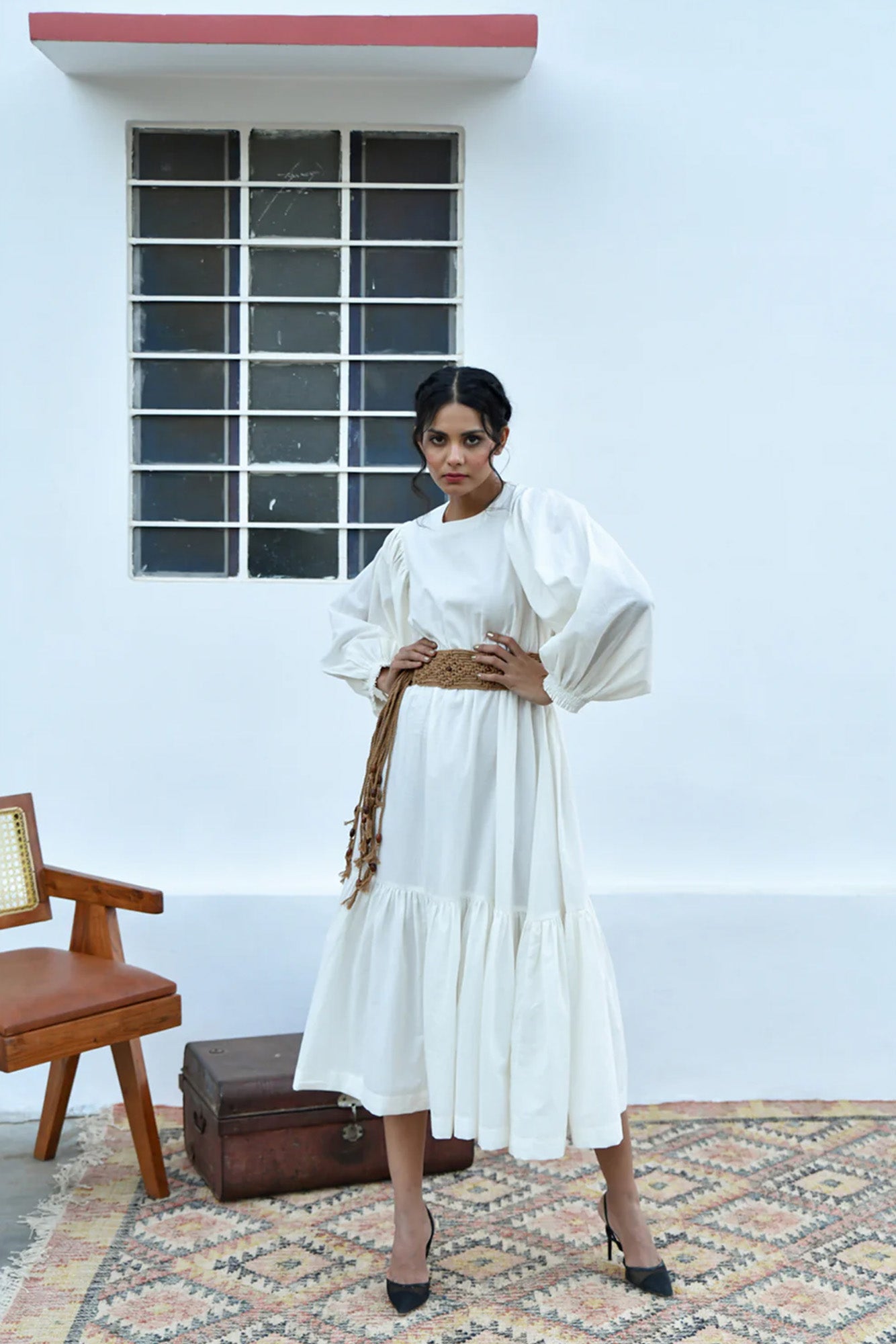 White Noise Summer Dress