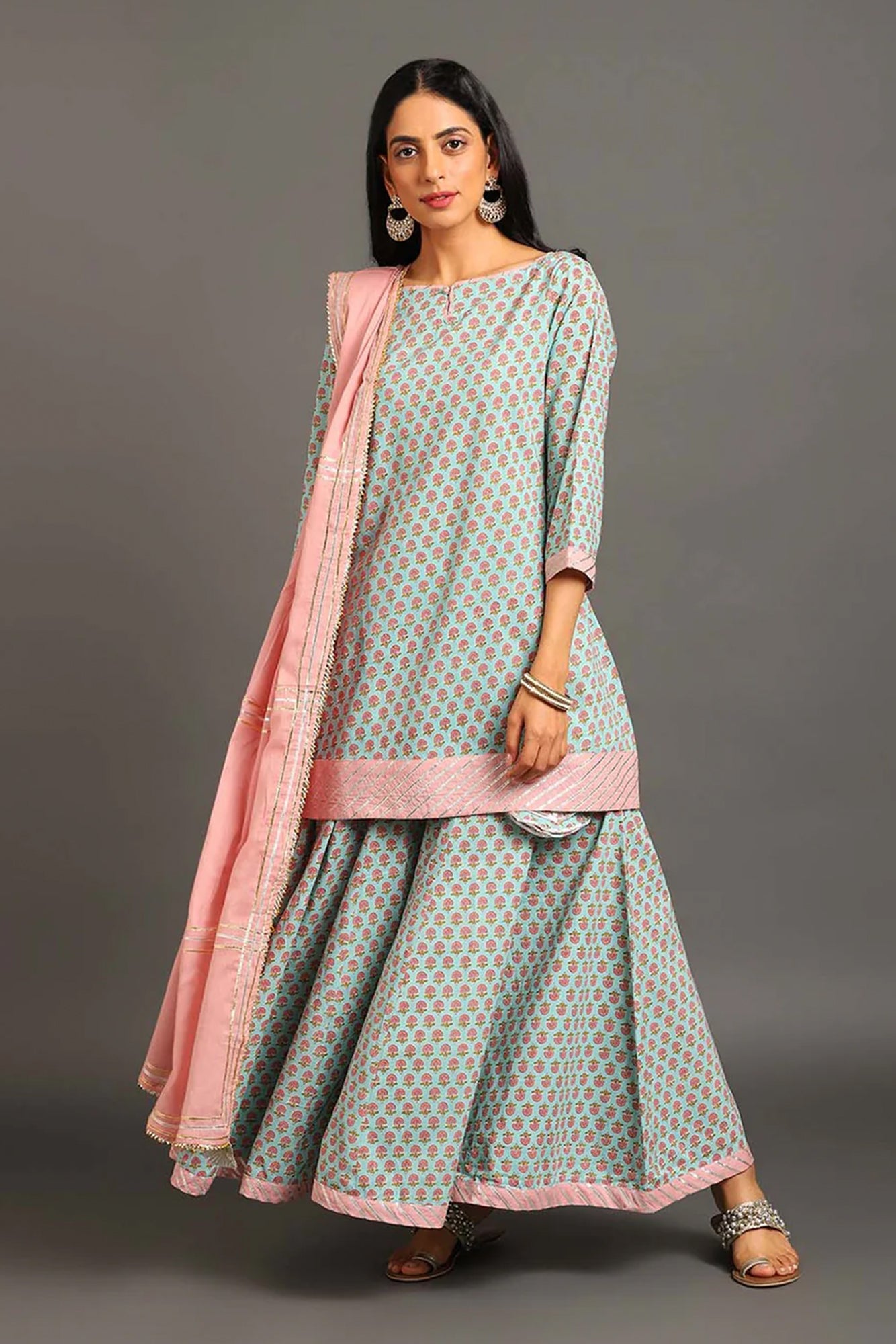 Diya Kurta Sharara Set