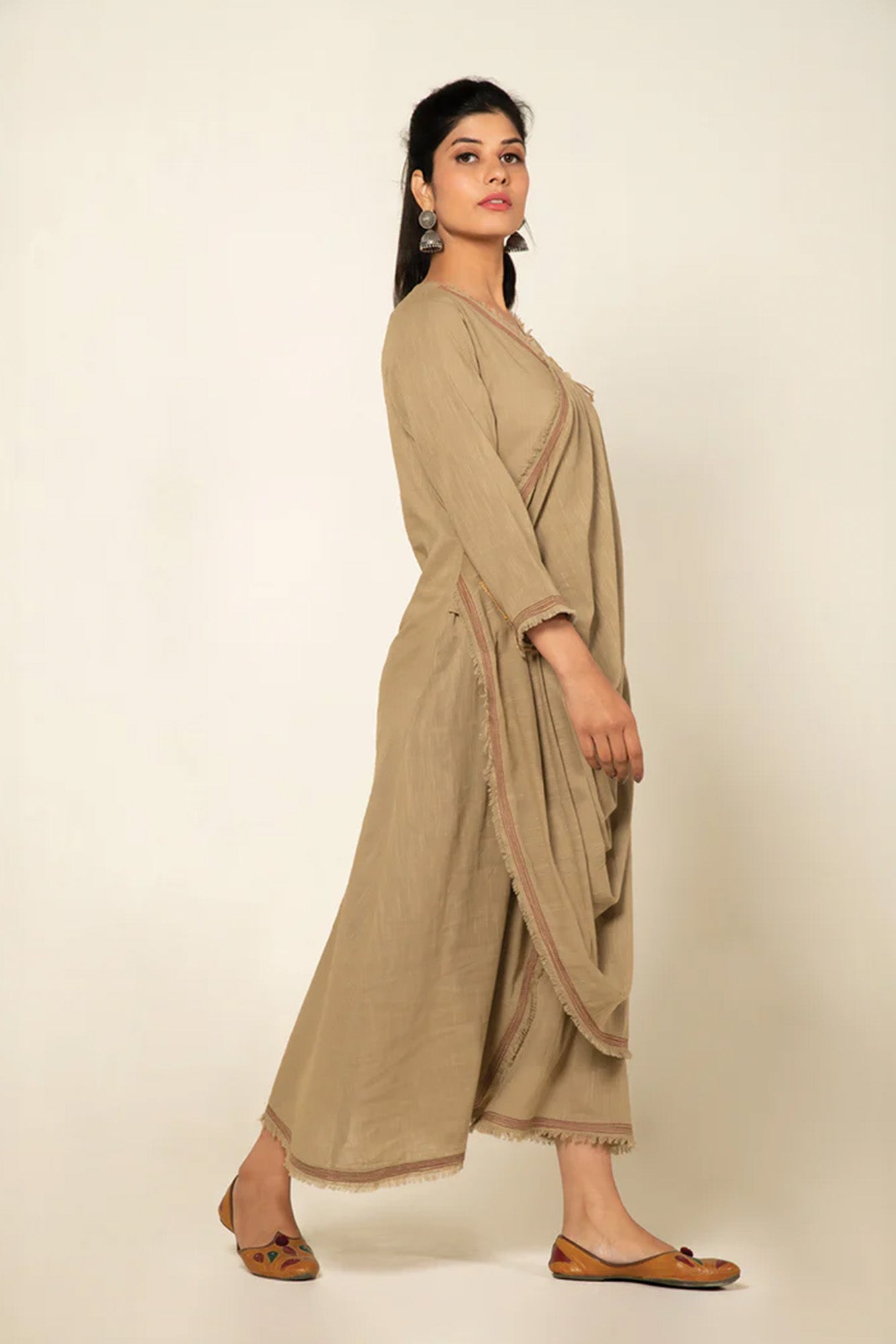 Beige Sufi Aza Boho Dress