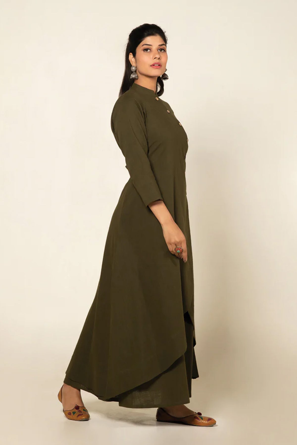 Army Green Everyday Elegance Kurta Set