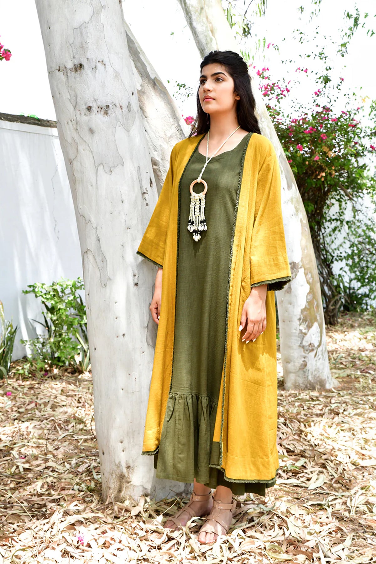 Mustard Sufi Faiz Co-ord Set