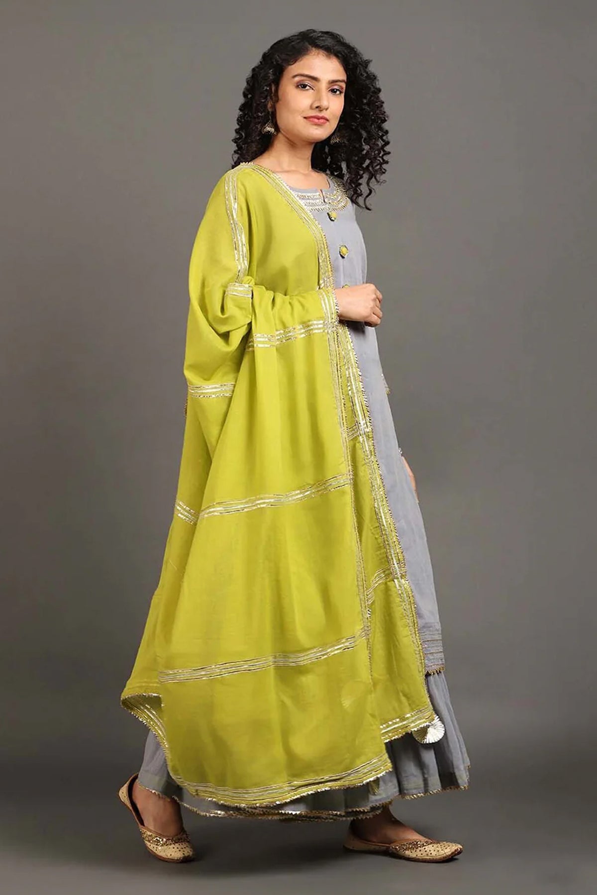 Grey Mehar Kurta Sharara Set