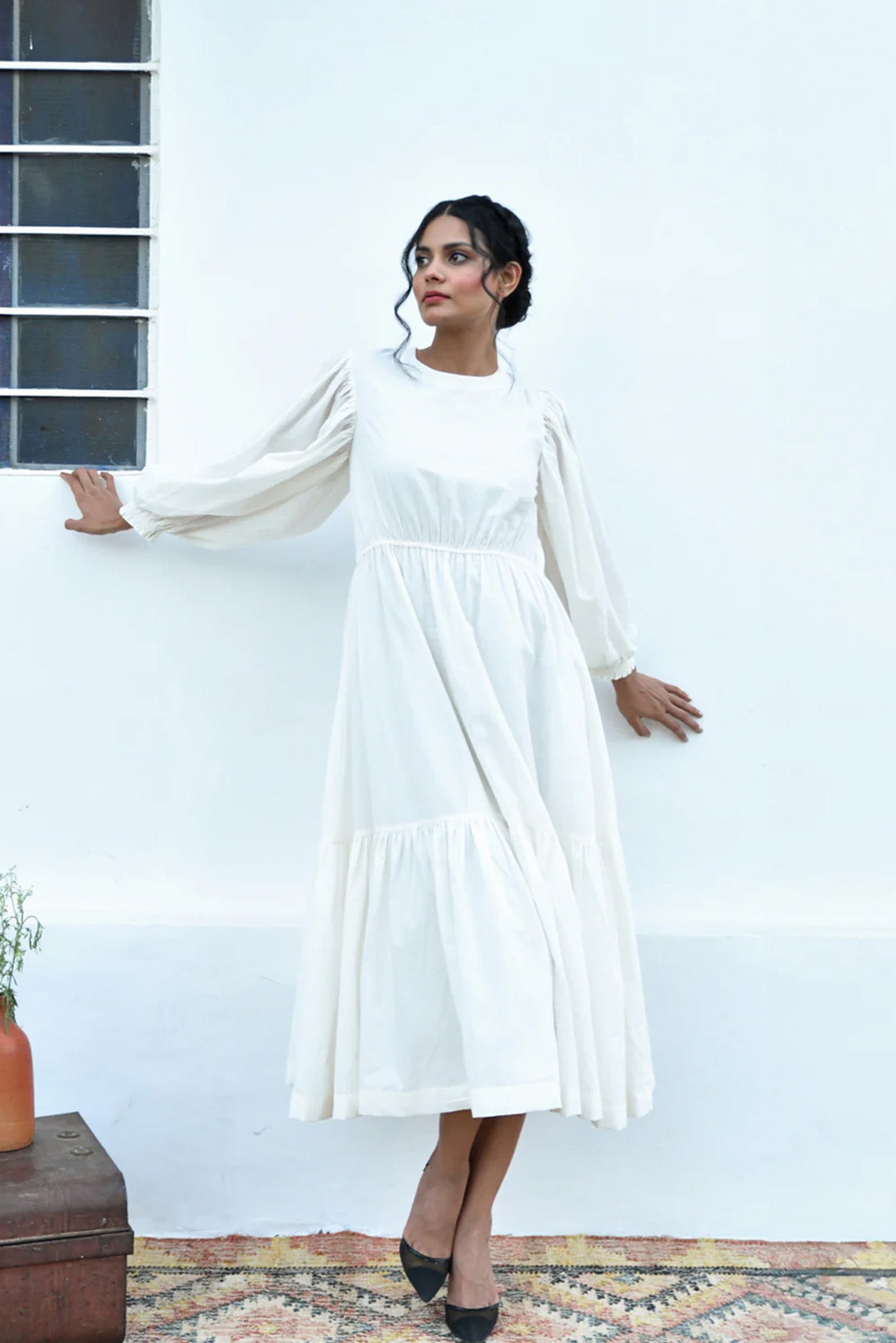 White Noise Summer Dress