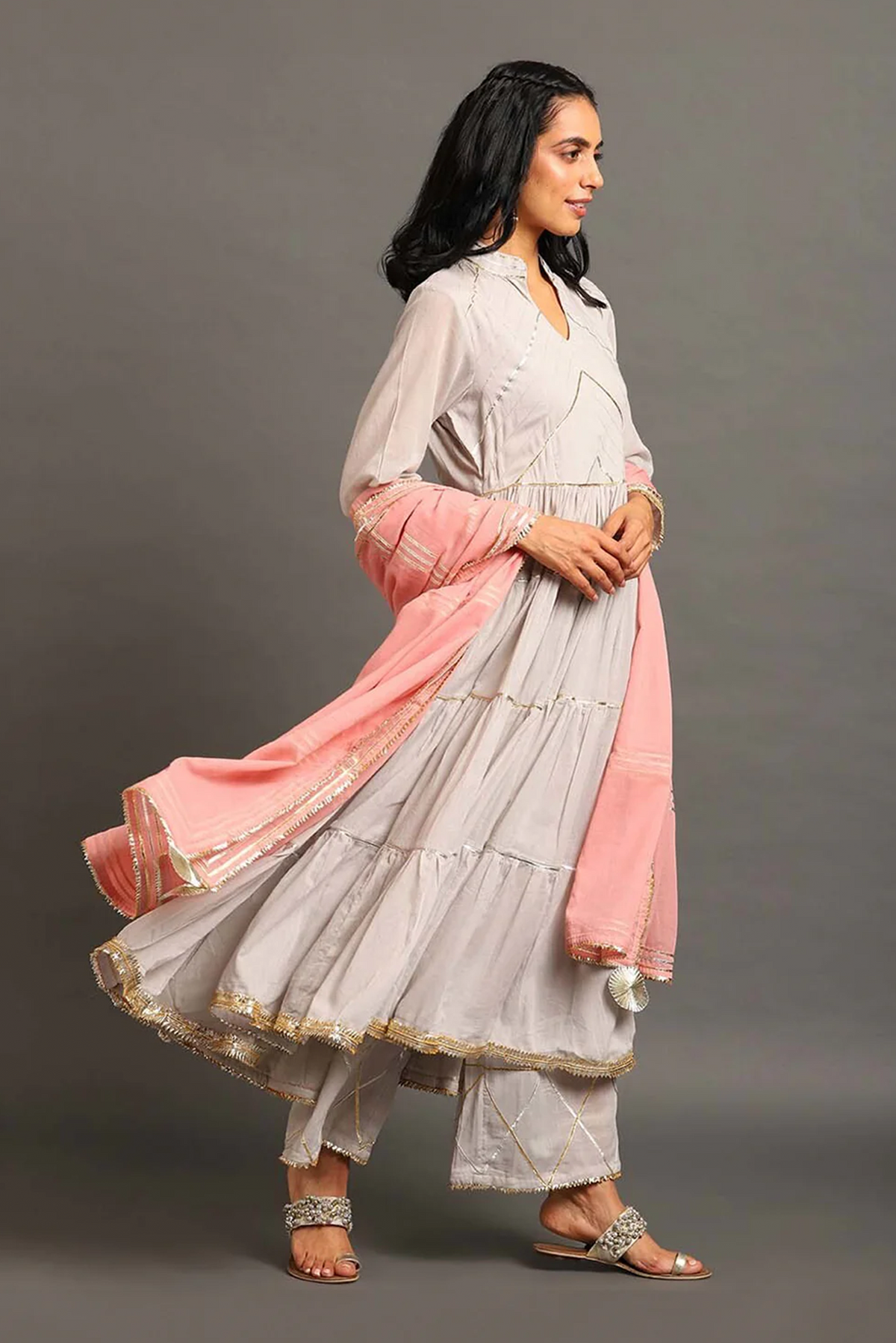 Powder Blue Fizaa Kurta Set