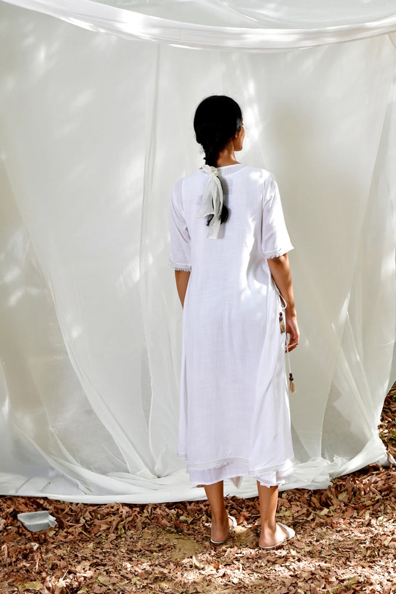 White Sufi Azal Boho Dress