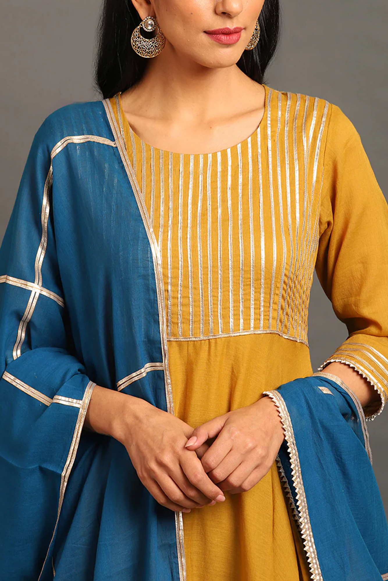 Mustard Heer Anarkali Suit