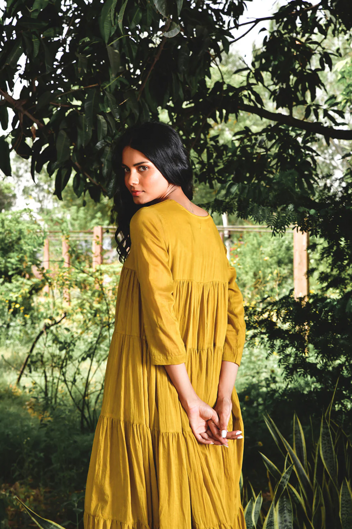 Mustard Summer Tales Casual Summer Dress