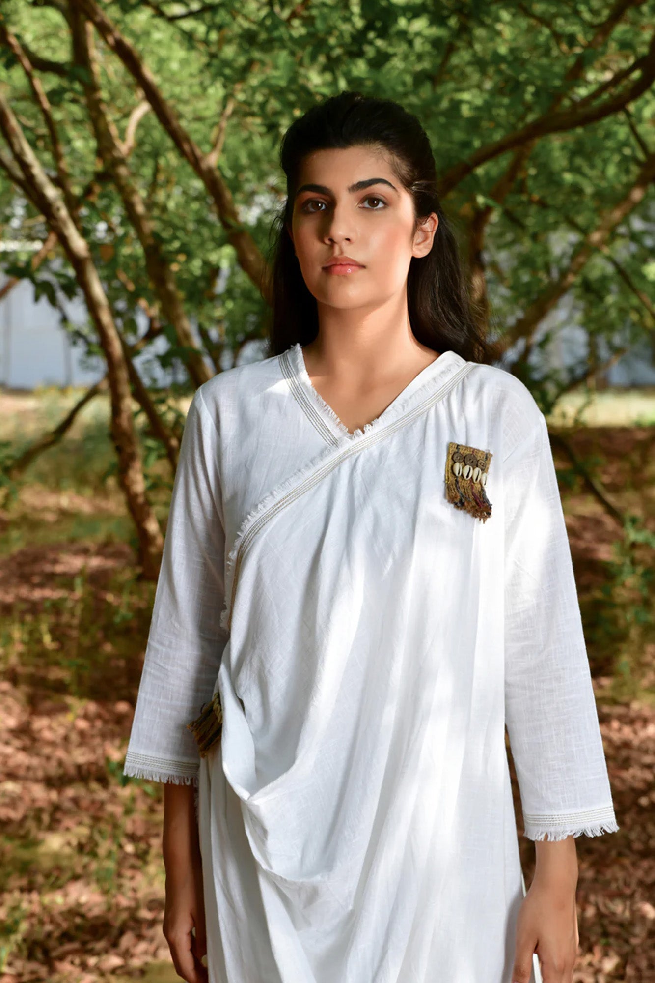 White Sufi Aza Boho Dress