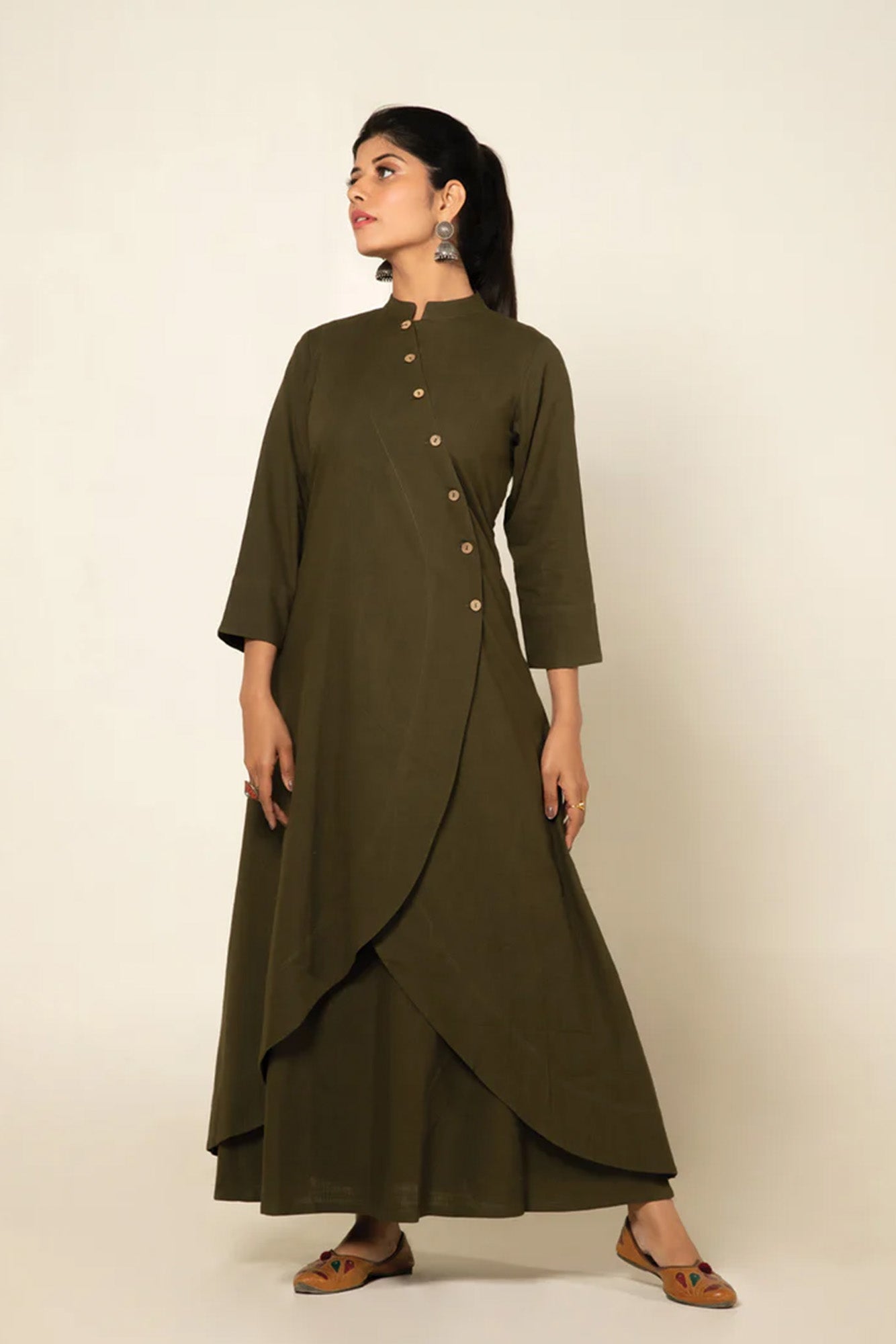 Army Green Everyday Elegance Kurta Set