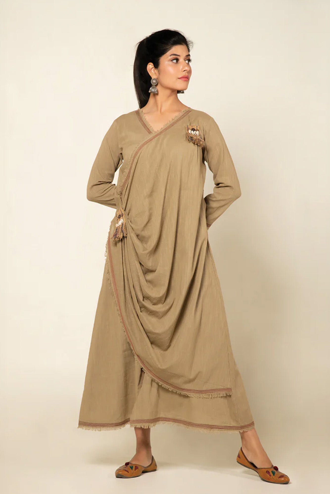 Beige Sufi Aza Boho Dress