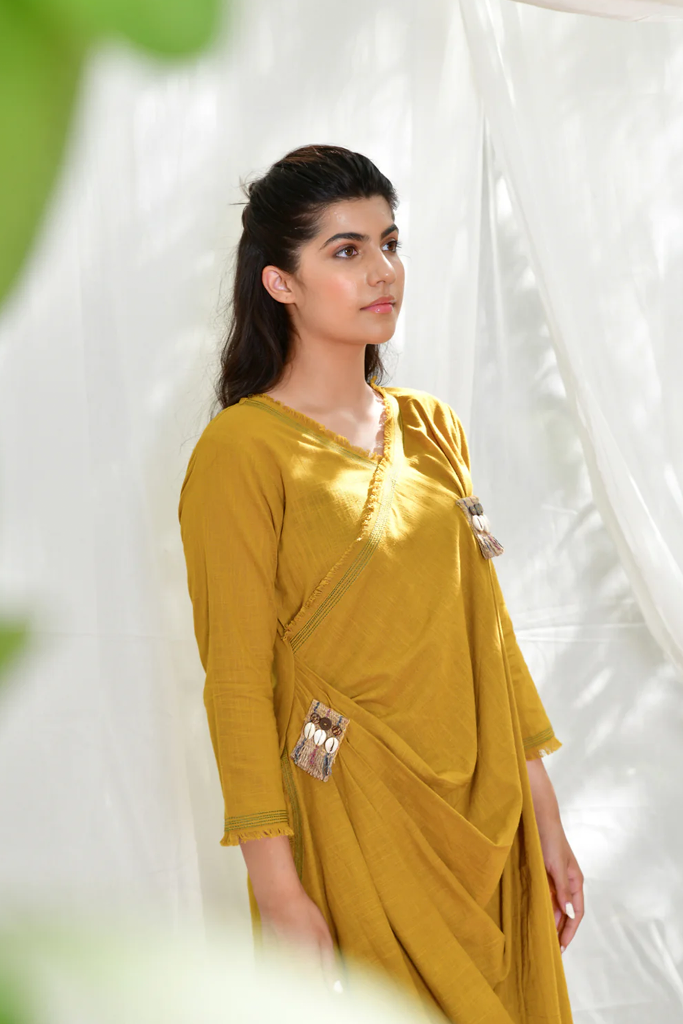 Mustard Sufi Aza Boho Dress