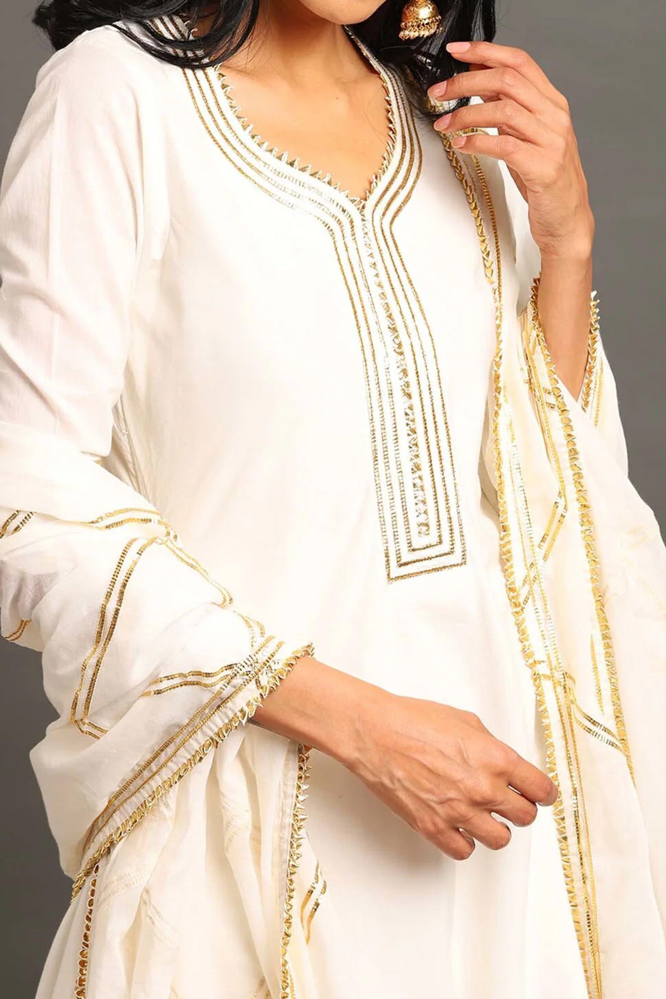 White Saira Double Layered Dress