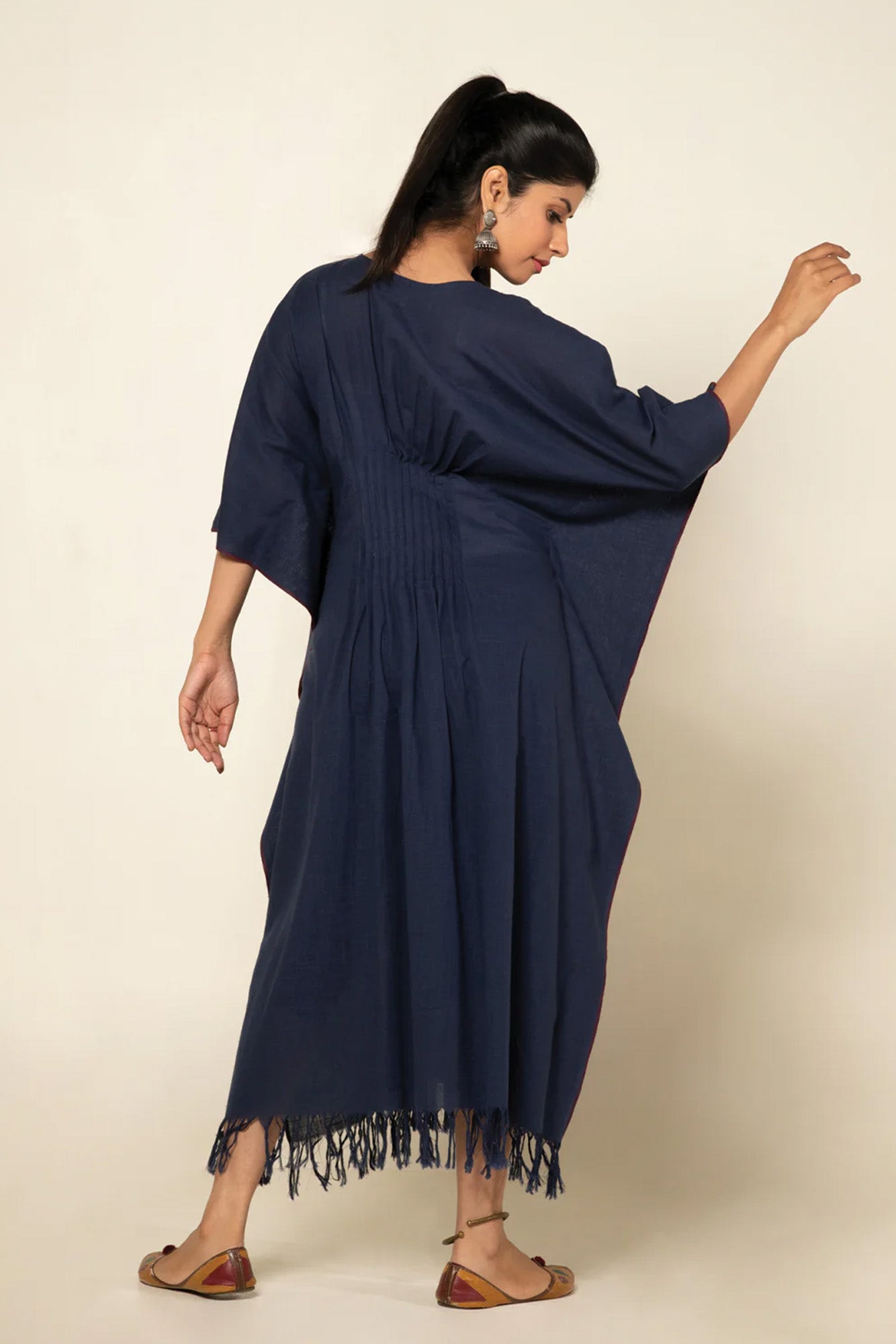 Navy Blue Sufi Asmi Kaftan Dress