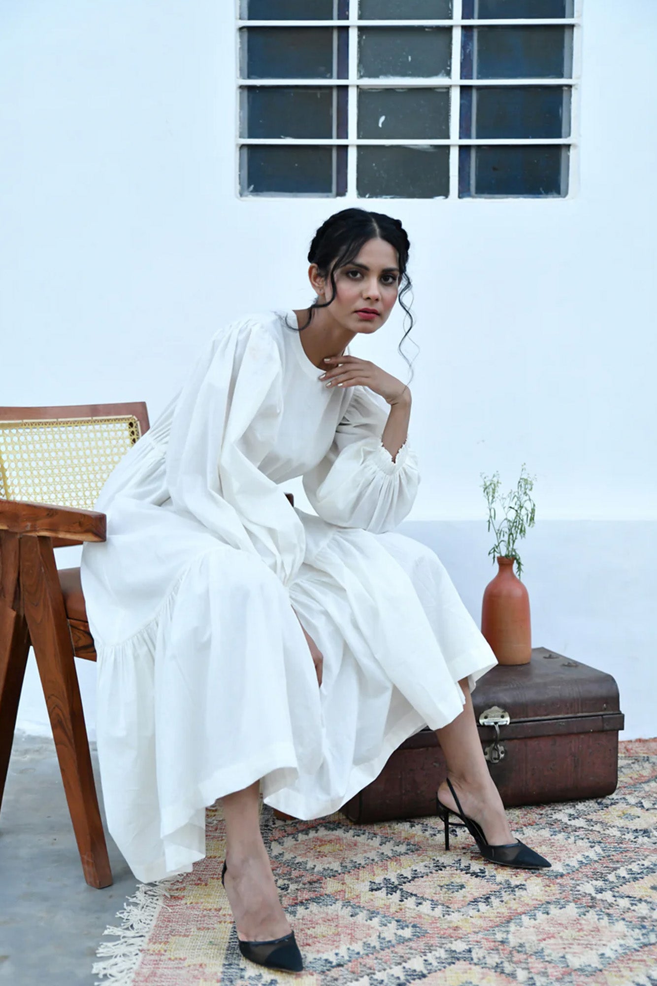 White Noise Summer Dress