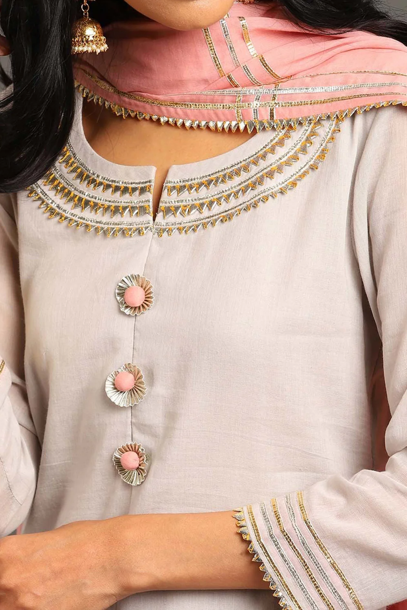 Powder Blue Mehar Kurta Sharara Set