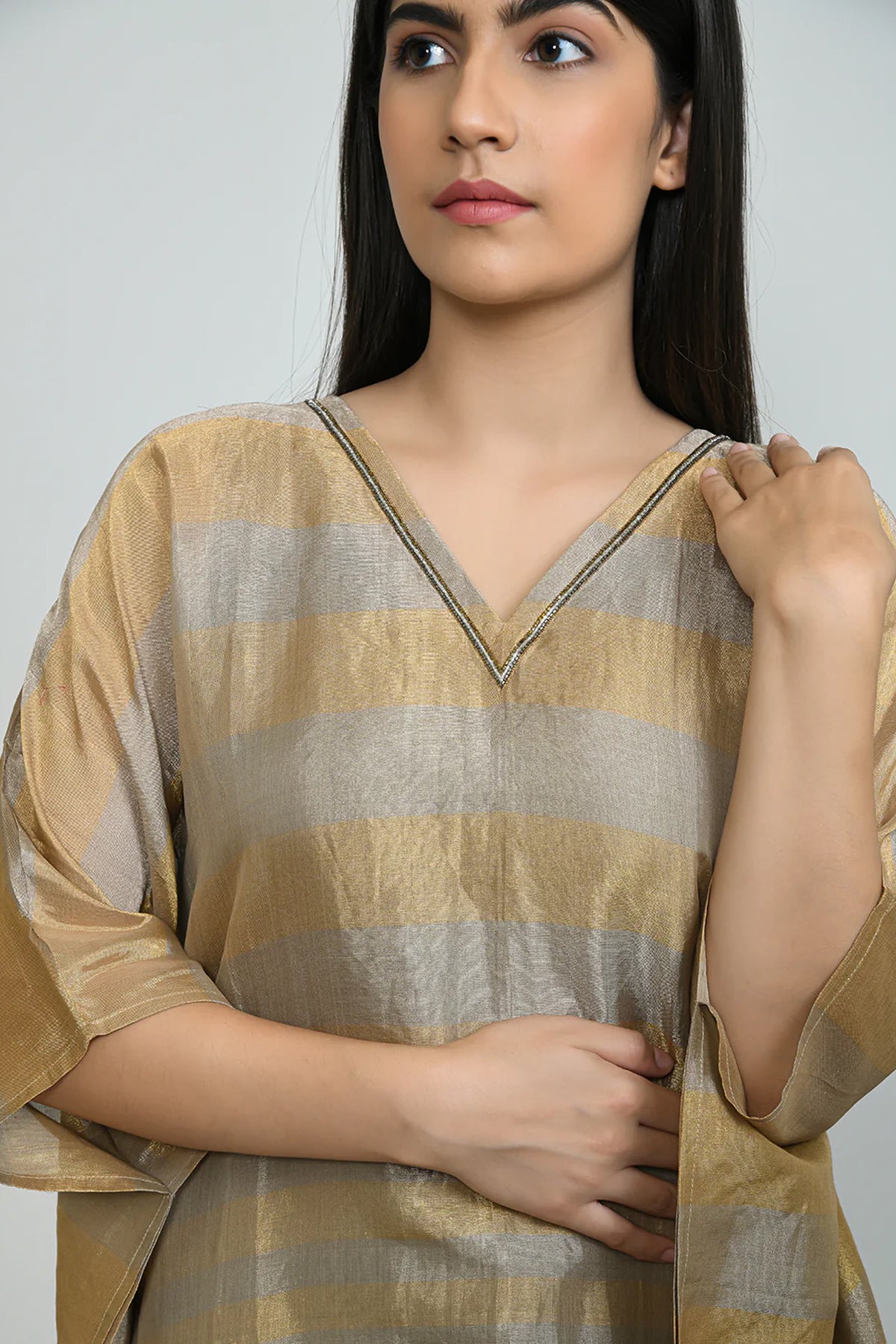 Gold Horizons Tissue Kurta Set