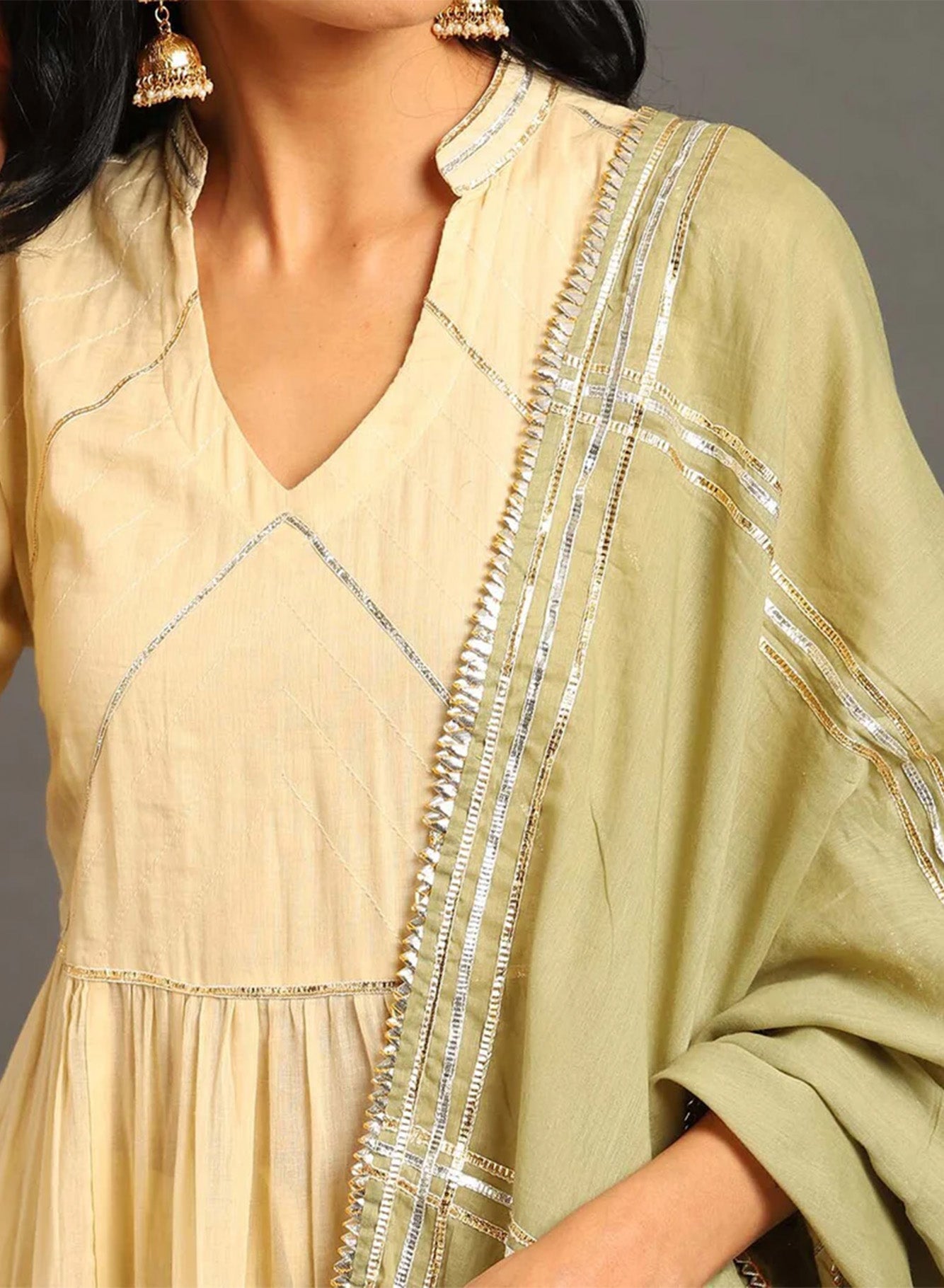 Cream Fizaa Kurta Set