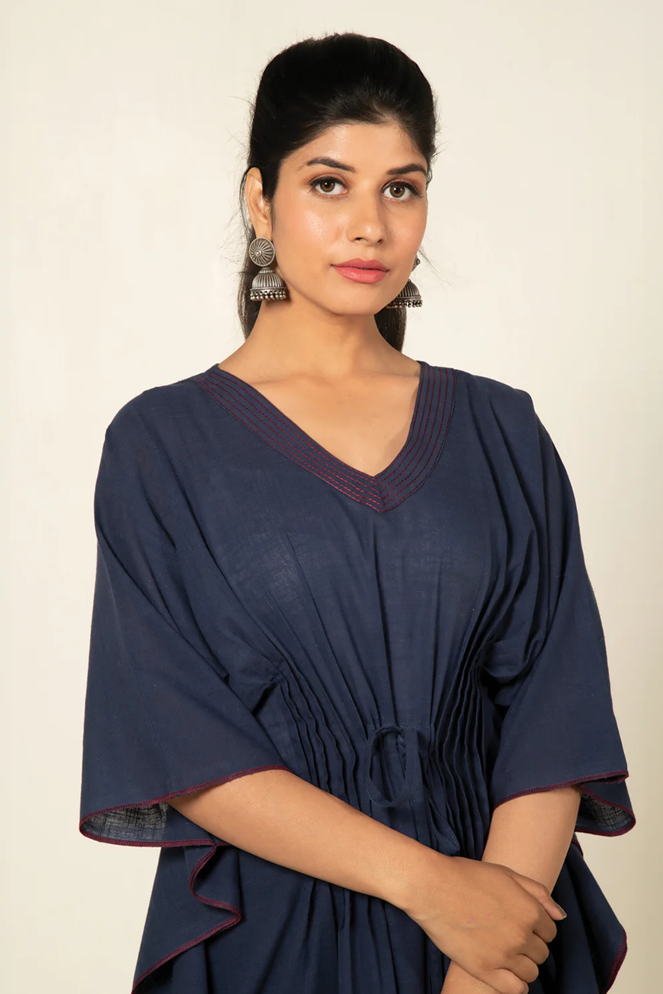Navy Blue Sufi Asmi Kaftan Dress