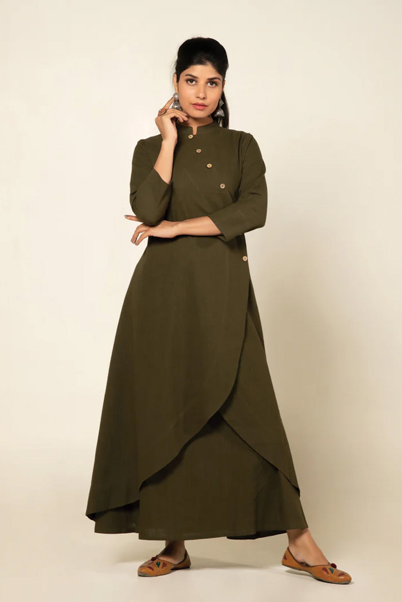 Army Green Everyday Elegance Kurta Set