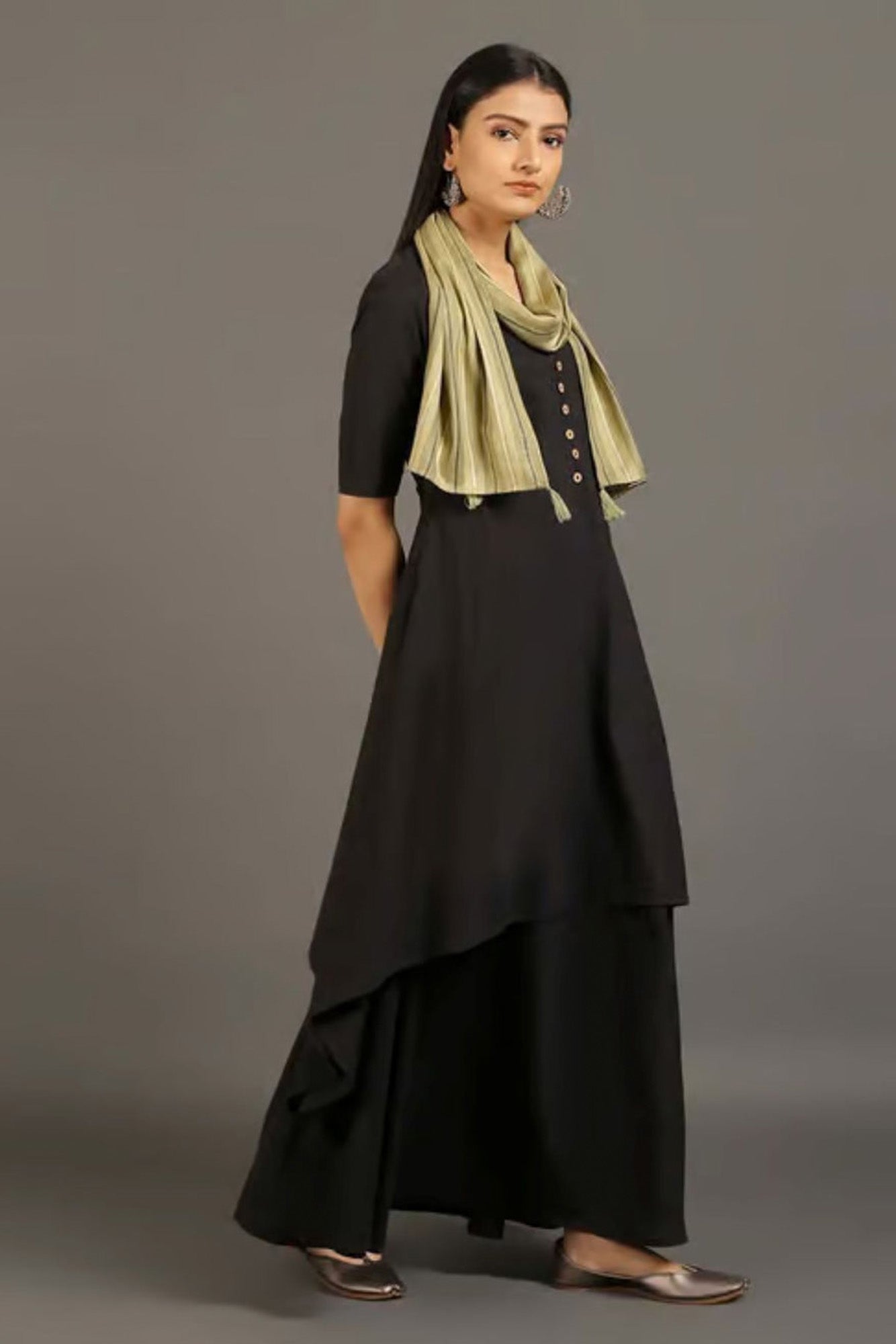Black Happy Days Double Layered Dress