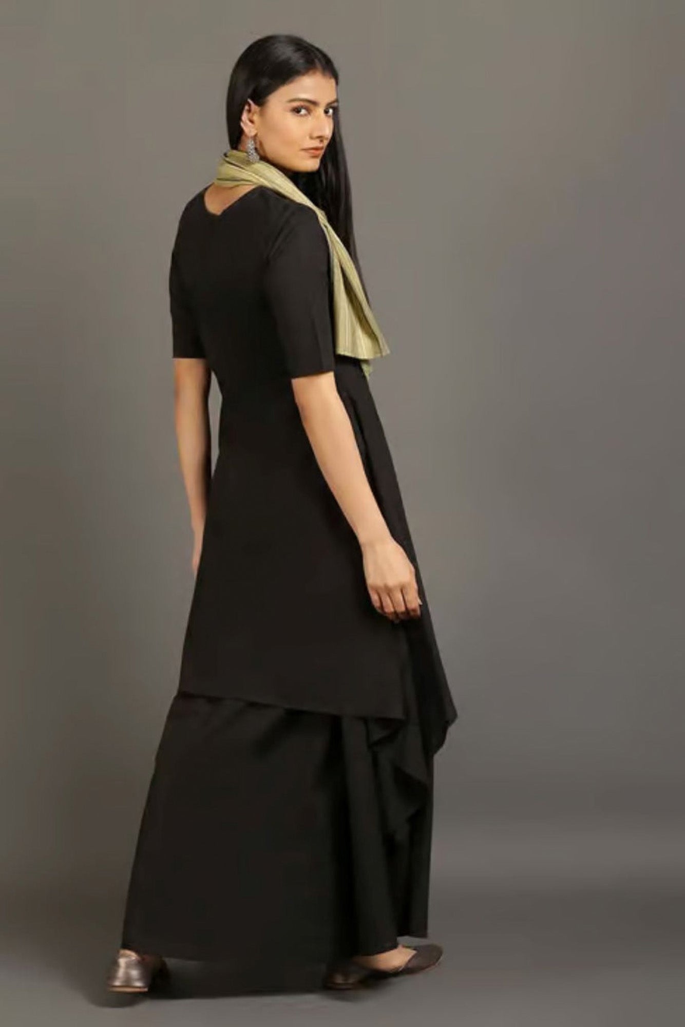 Black Happy Days Double Layered Dress