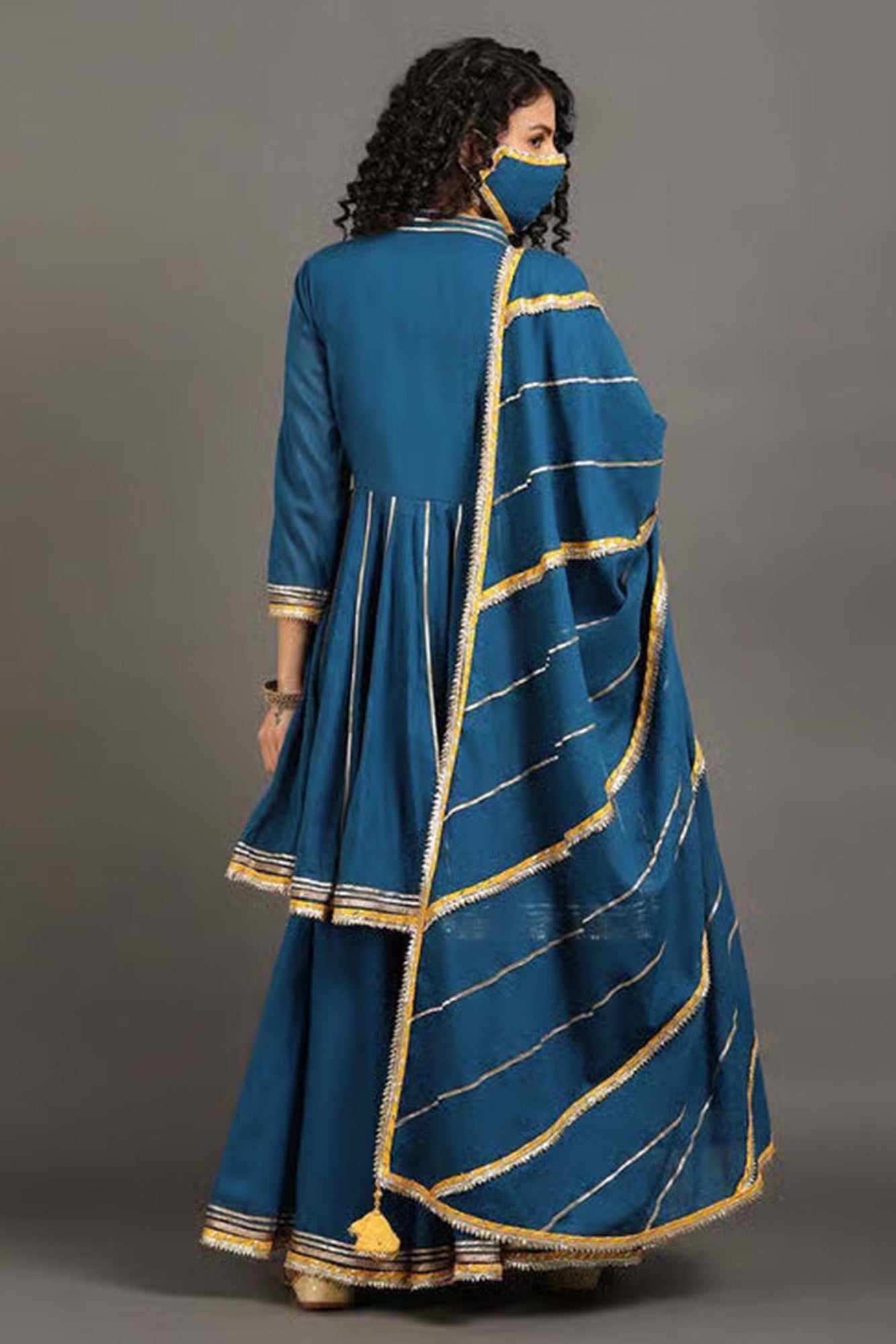 Casa Jodha Anarkali Sharara Set