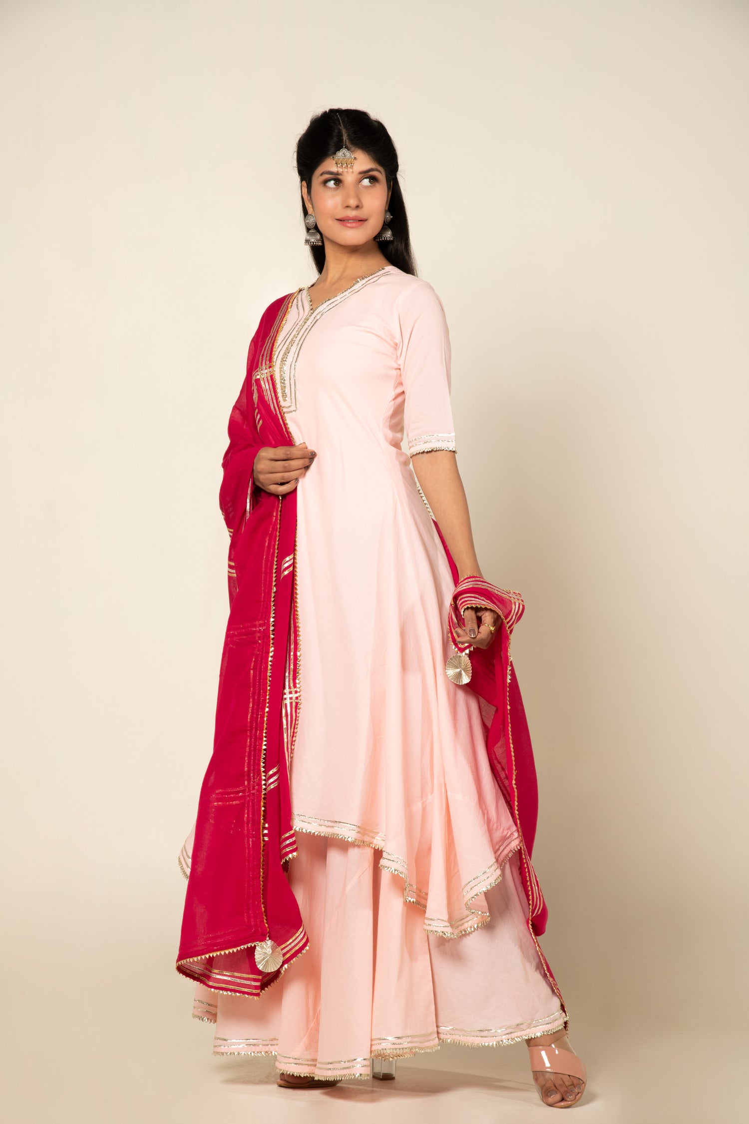 Pink Zara Double Layered Dress