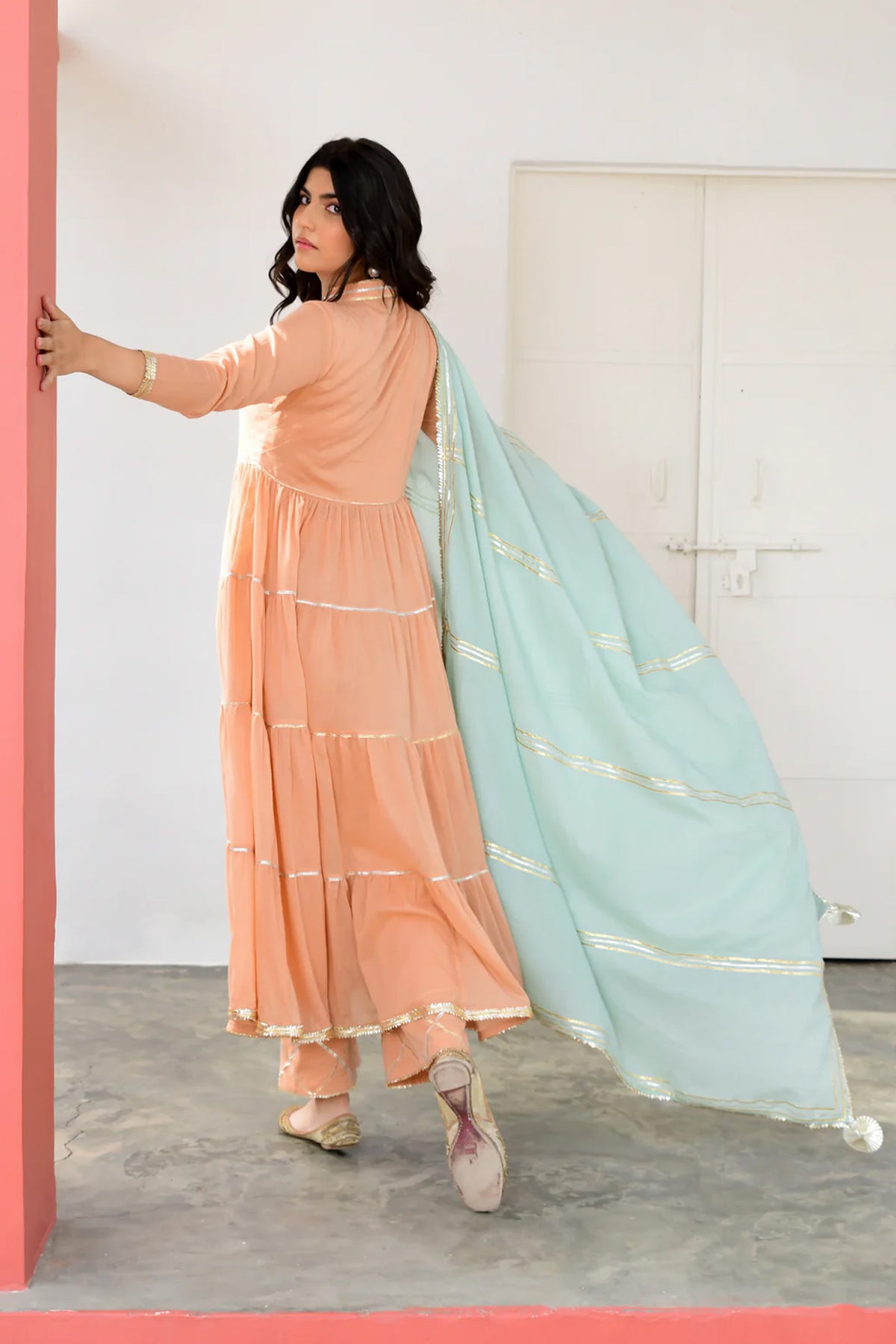 Peach Fizaa Kurta Set
