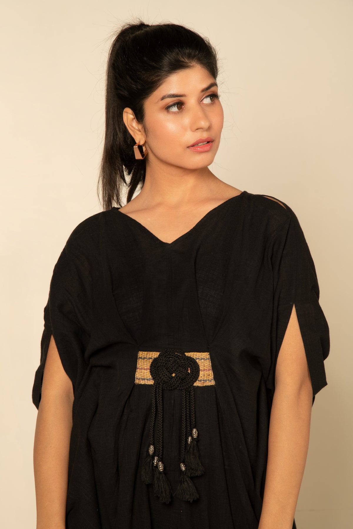 Black Boho Chic Short Jumpsuit